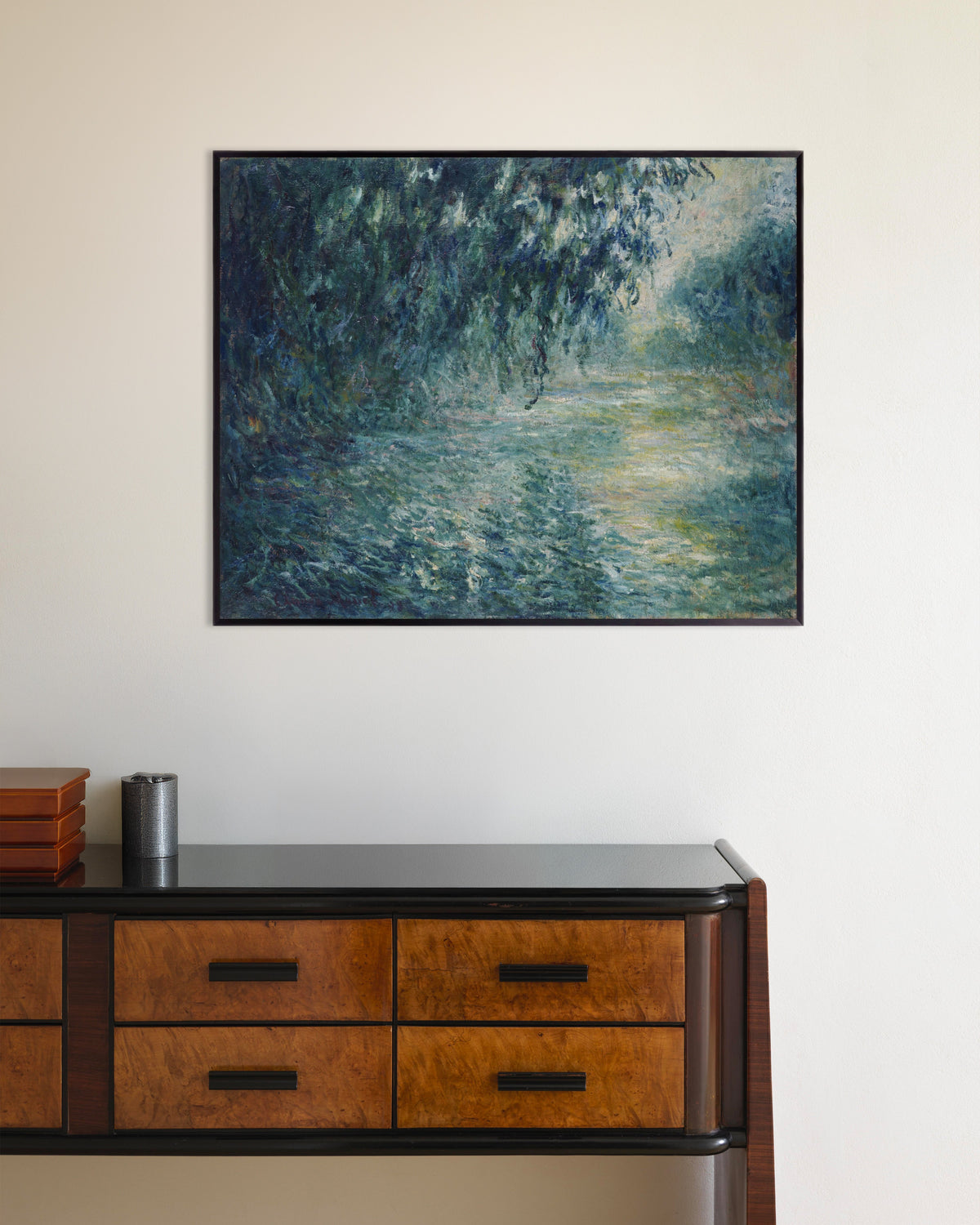 Affiche Matinée sur la Seine (1898) de Claude Monet, avec un cadre en métal