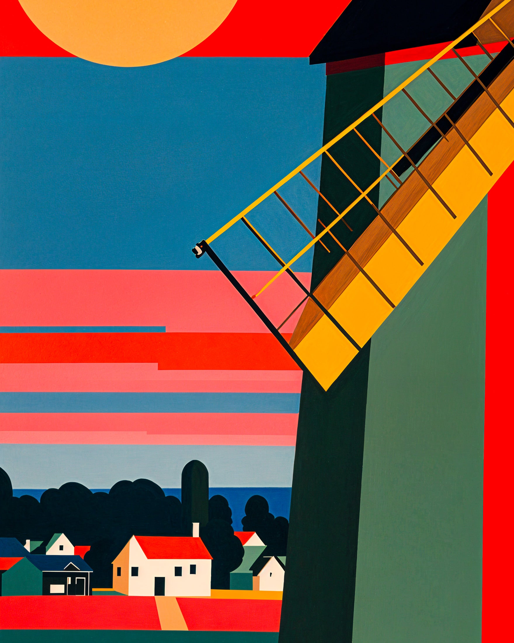 Moulin, Pays-Bas - Affiche