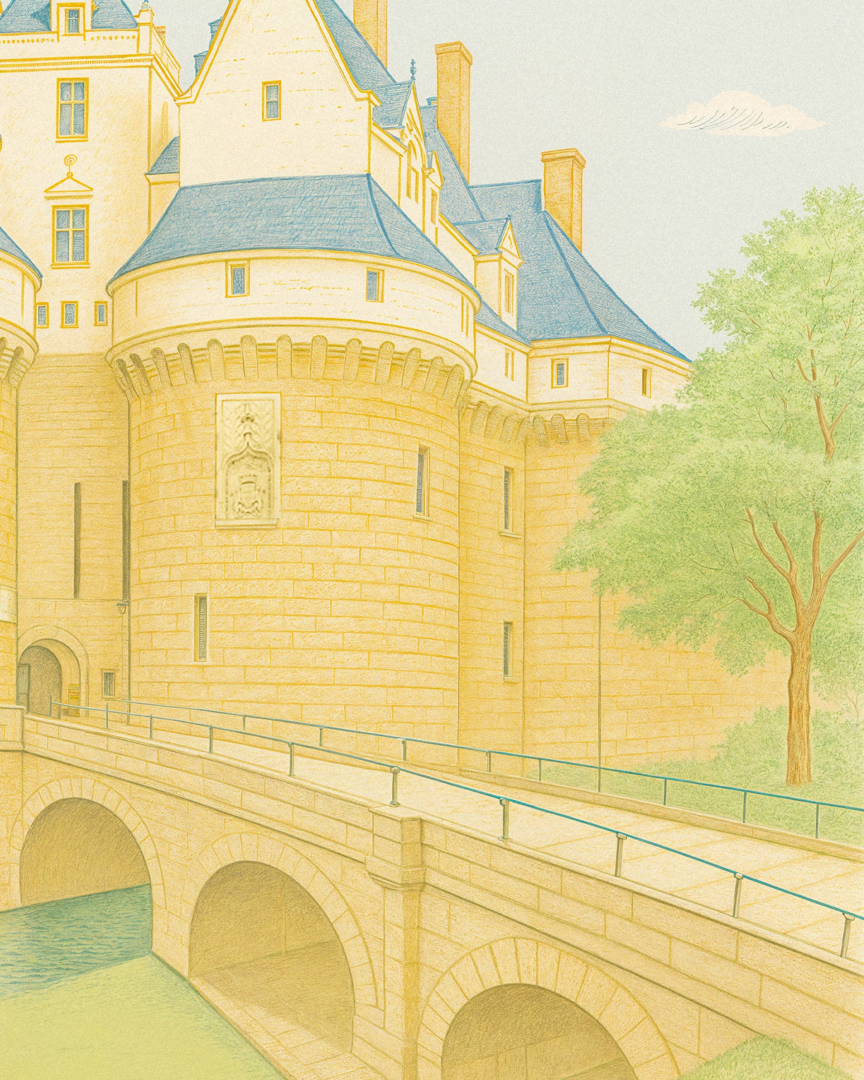 Affiche de la ville de Nantes – Château des Ducs de Bretagne