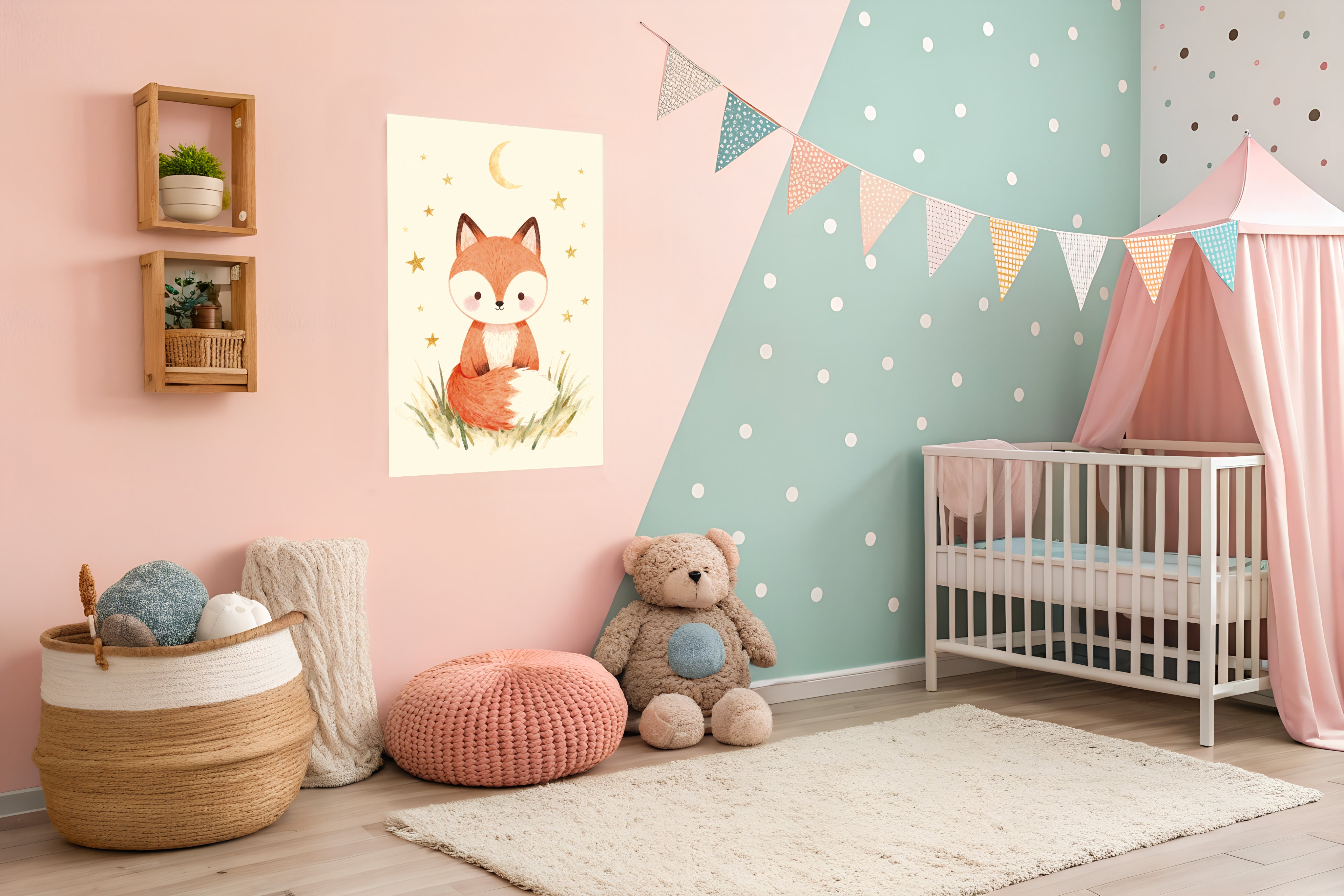 Poster Renard - Décoration Murale pour Chambre d'Enfant