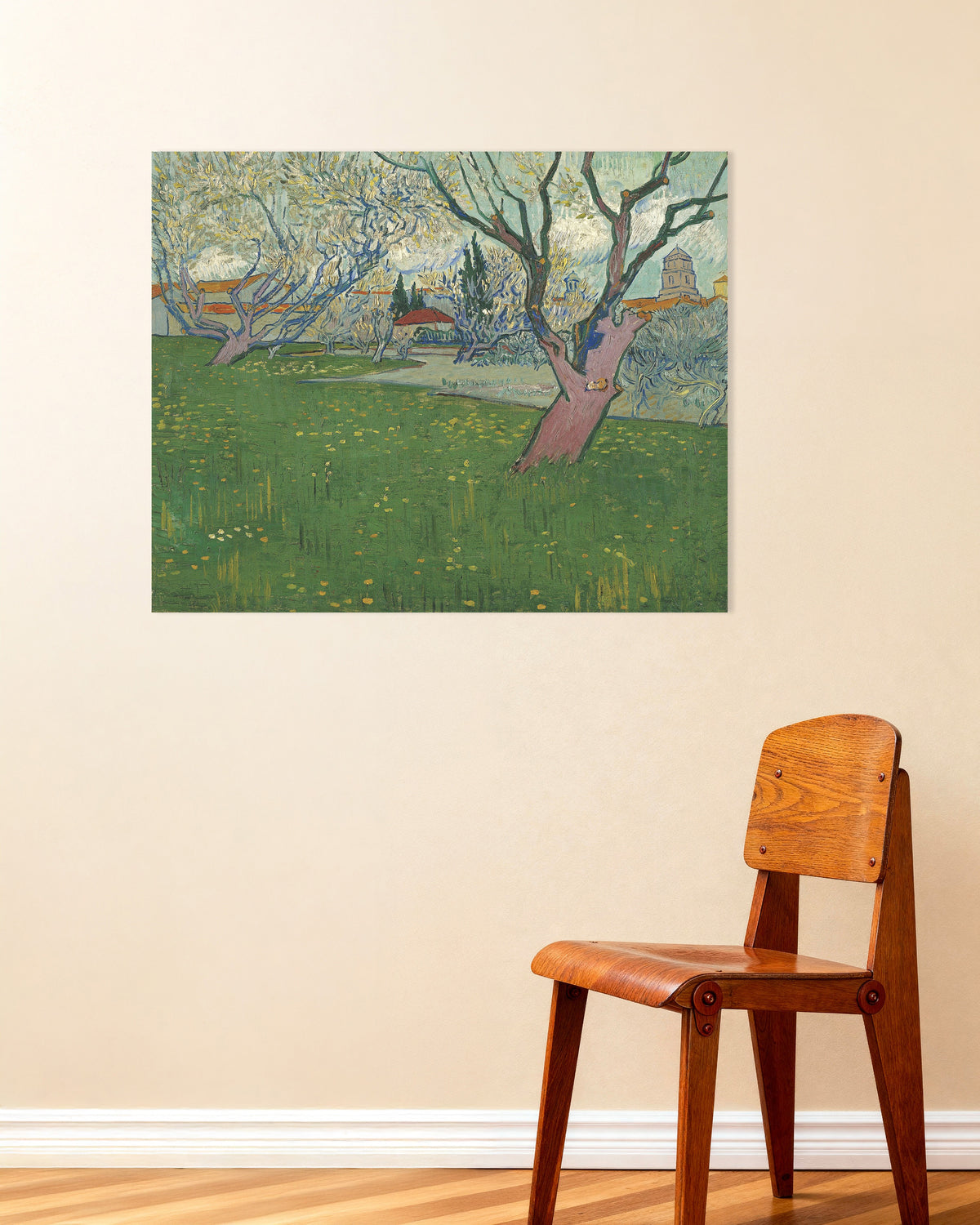 Poster de Verger en fleurs avec vue sur Arles (1889) de Vincent van Gogh