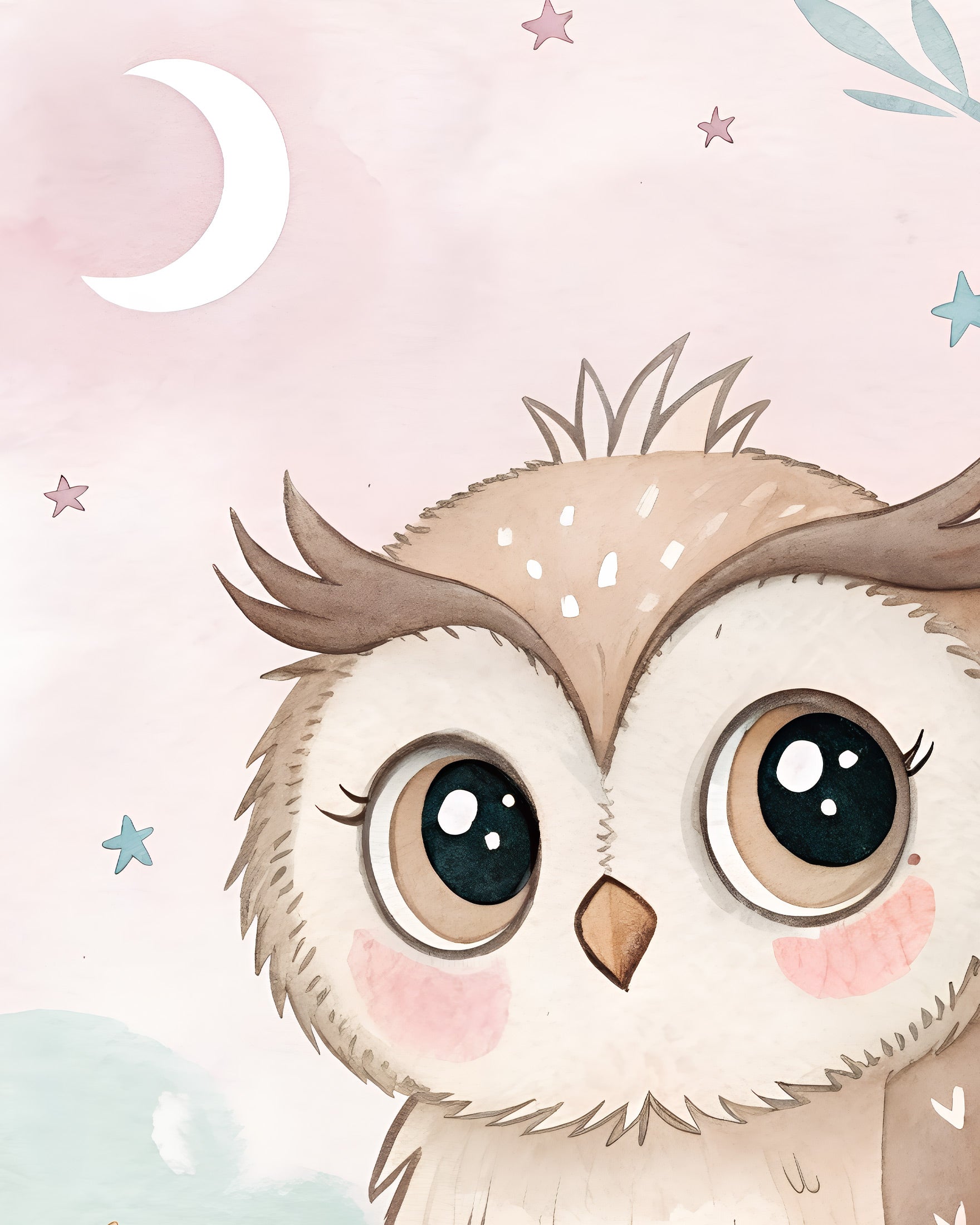Poster Chouette - Décoration Murale pour Chambre d'Enfant