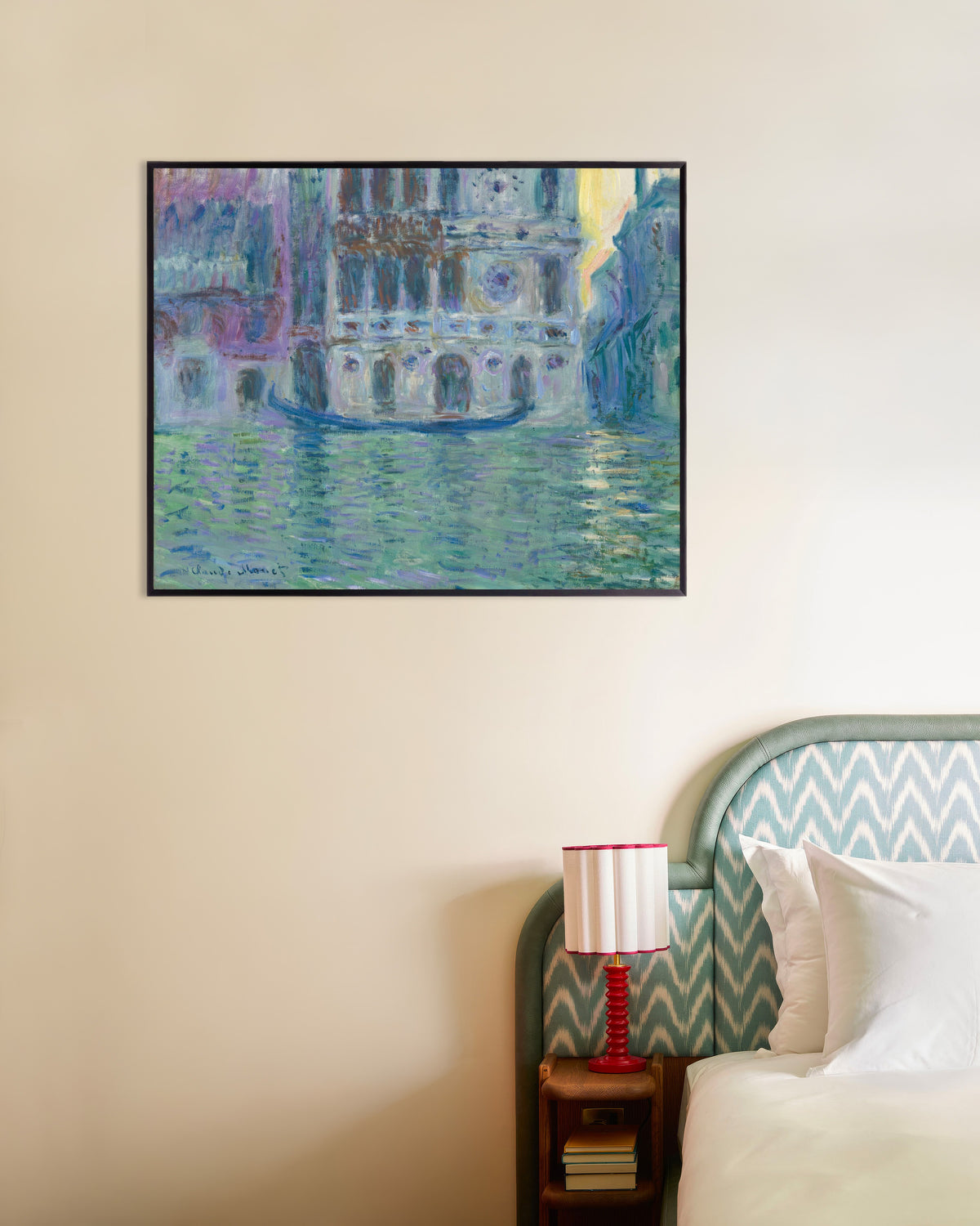 Affiche Le Palais Dario (1908) de Claude Monet, avec un cadre en métal