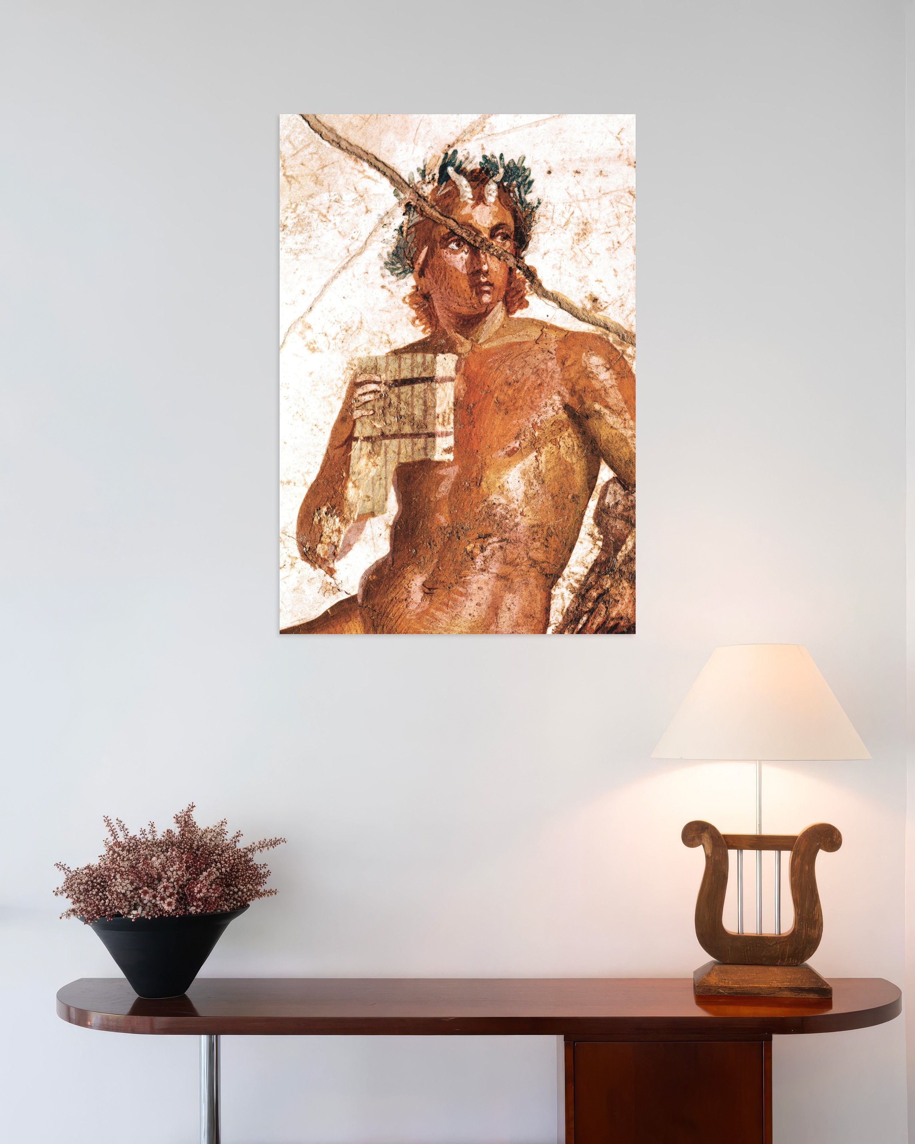 Poster of Pan musician fresco poster