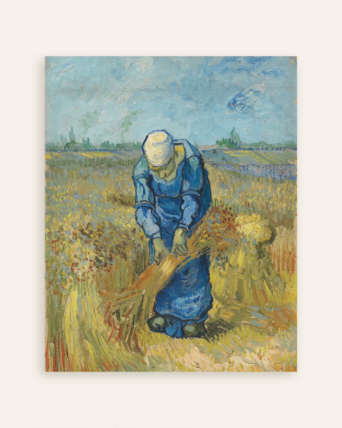 Poster de Paysanne liant des gerbes, d’après Millet (1889), Vincent van Gogh, vignette