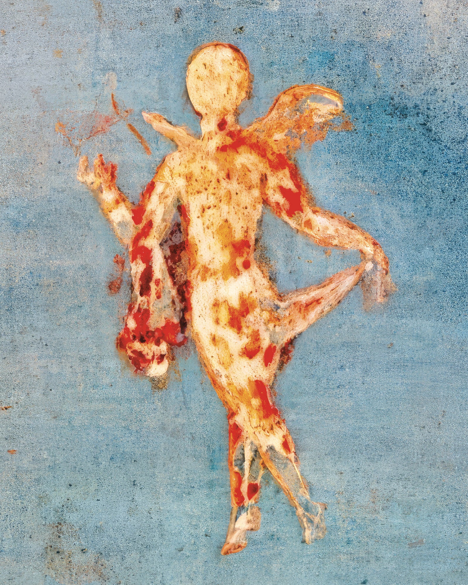 Psyche sur bleu, Maison de Vénus, Pompéi - Poster