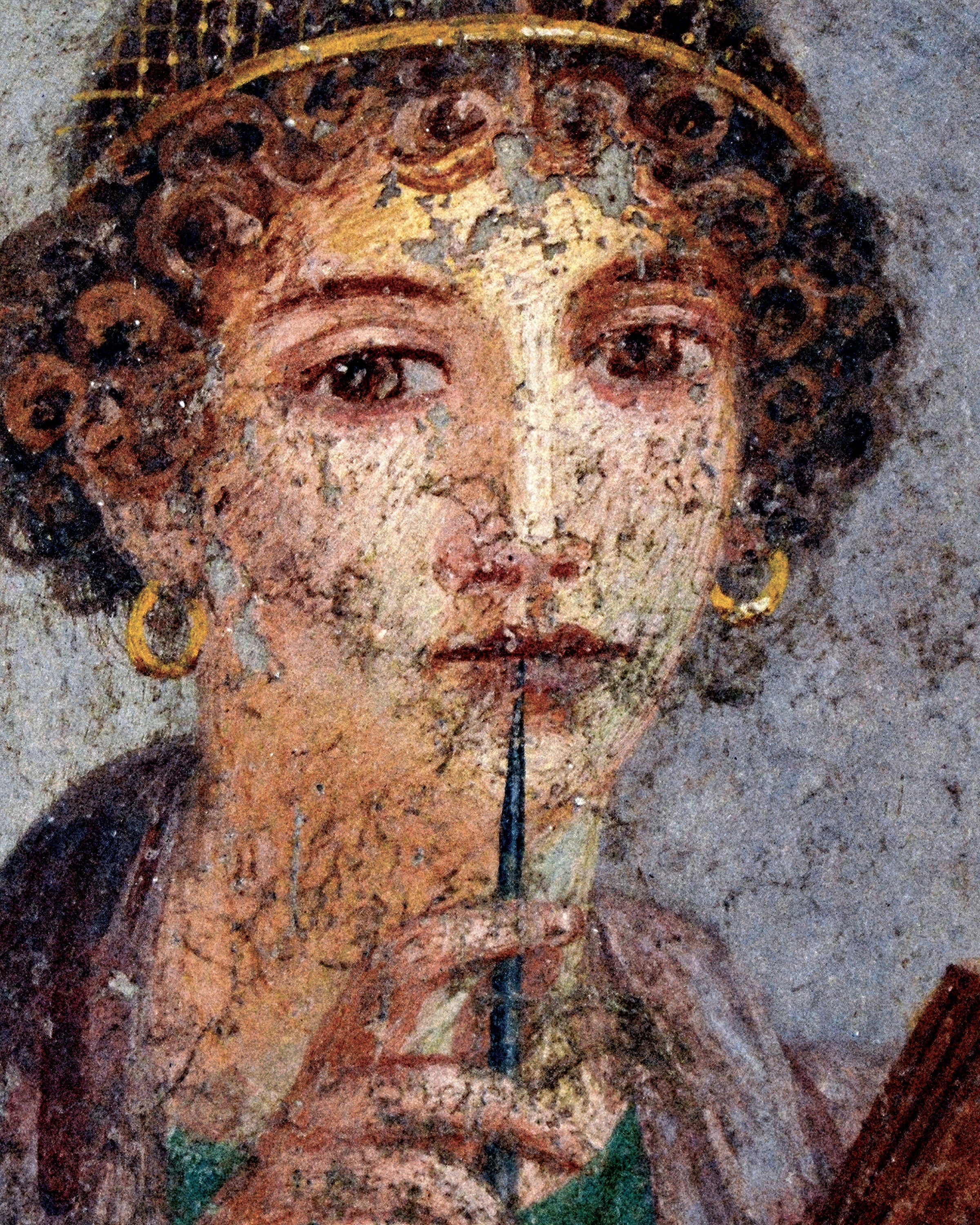 Sappho de Pompéi, fresque