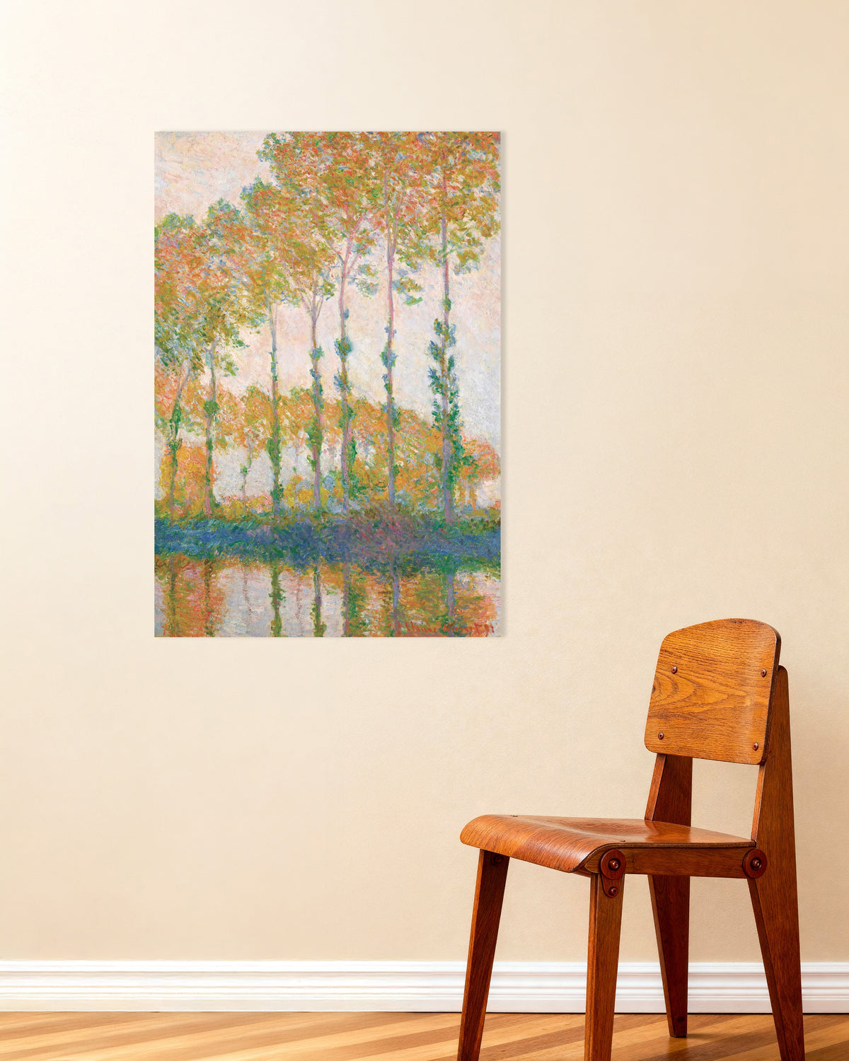 Affiche Peupliers au bord de l'Epte, automne (1891) de Claude Monet
