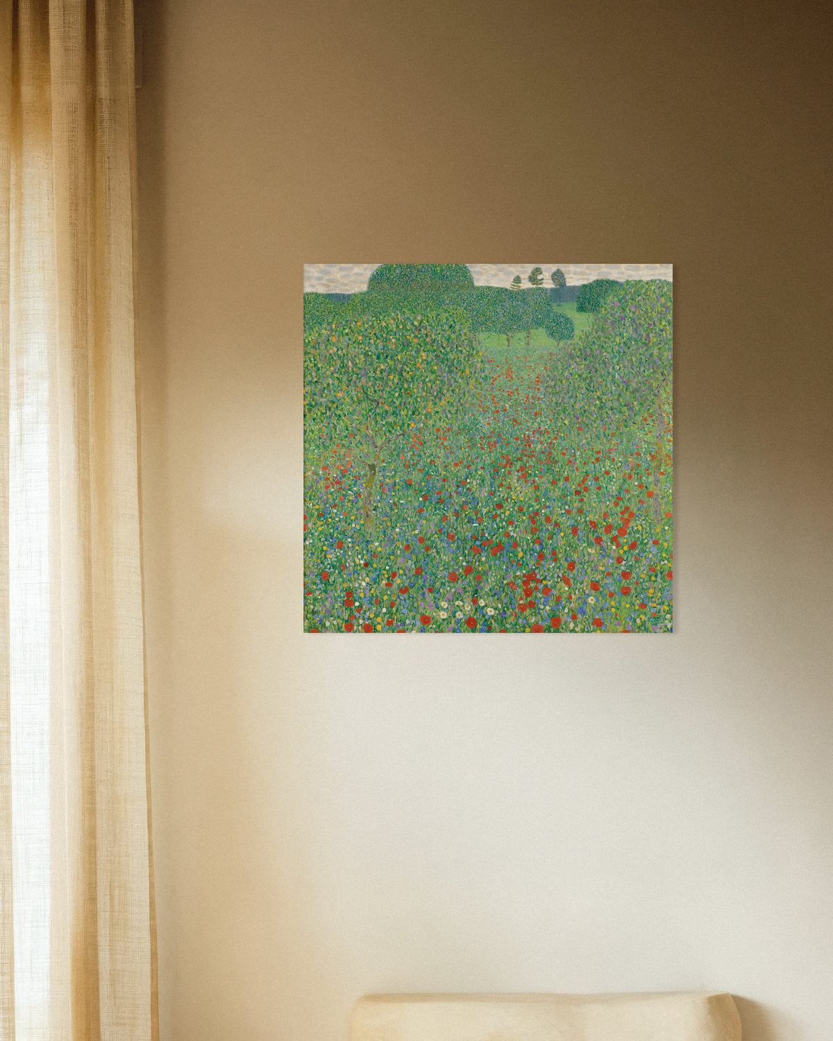 Affiche Champ de coquelicots (1907) de Gustav Klimt