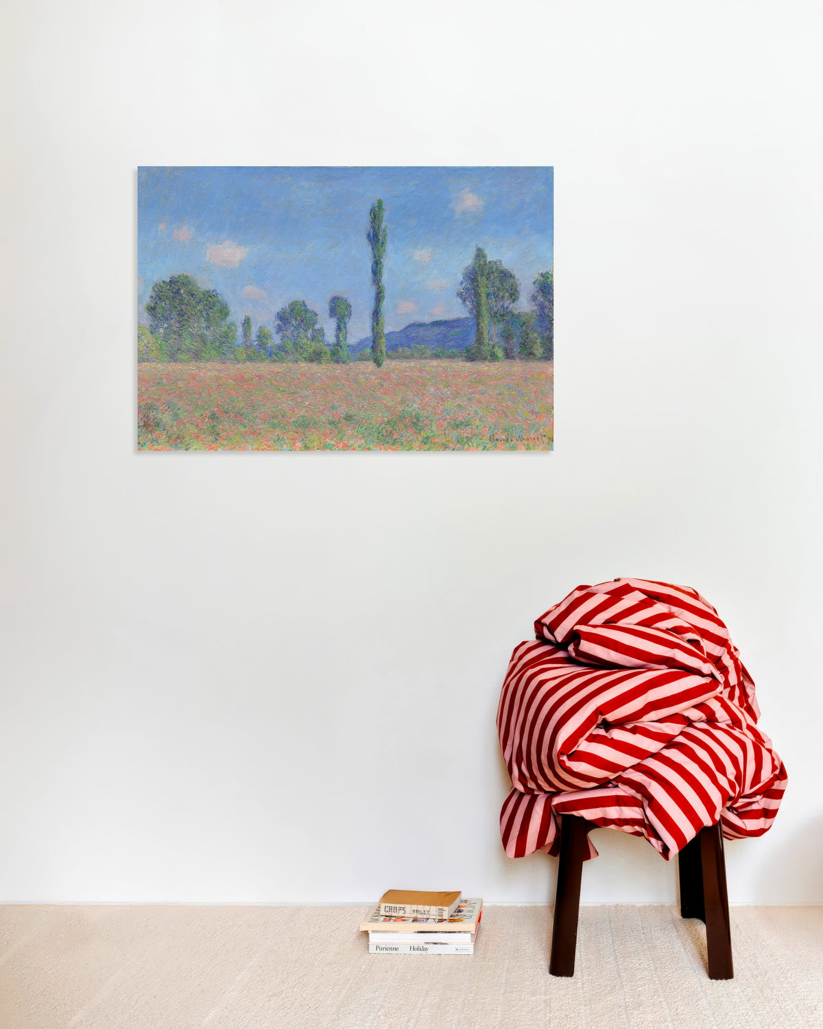 Affiche Champ de coquelicots, Giverny (1890) de Claude Monet