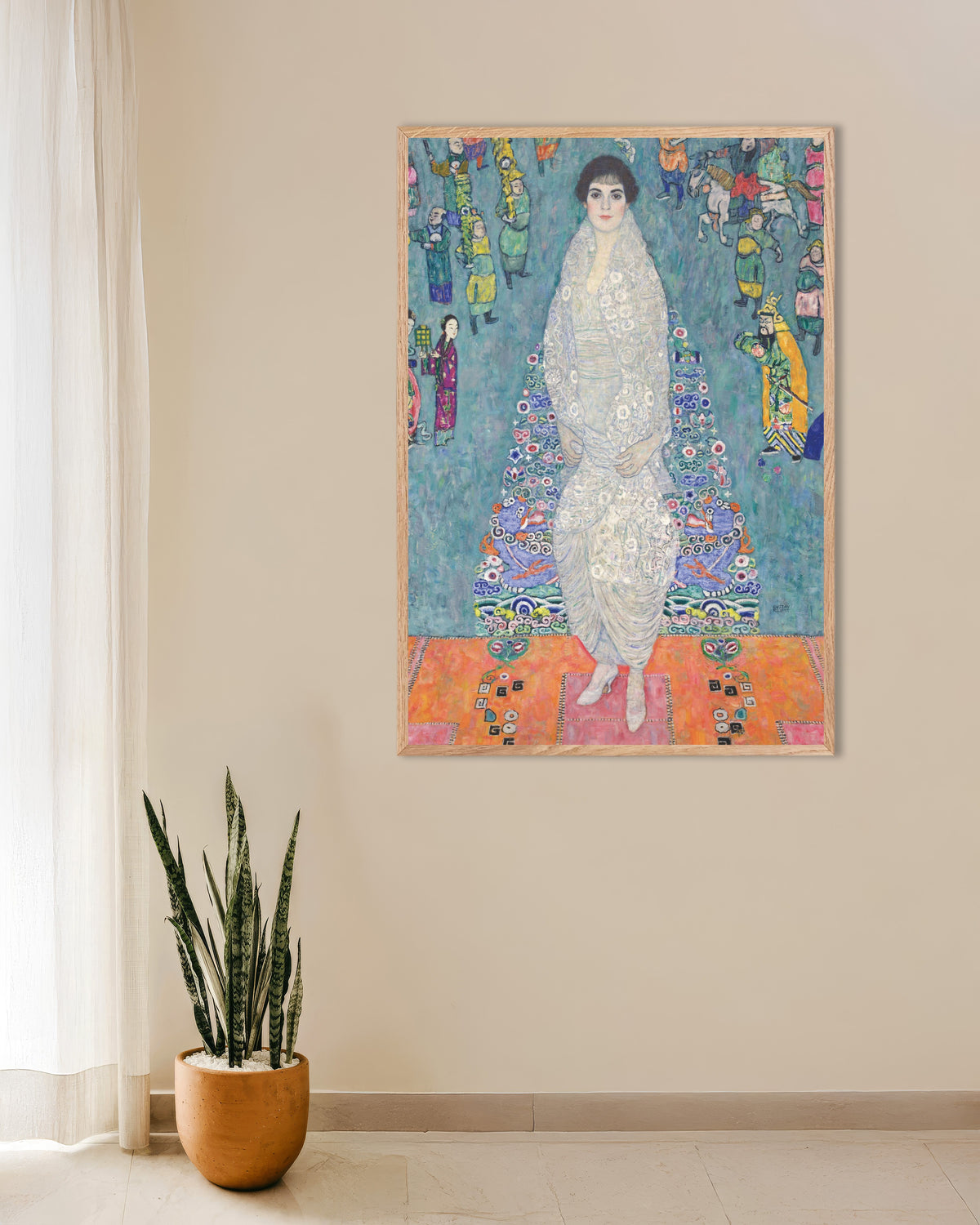 Affiche Portrait d'Elisabeth Lederer (1914–1916) de Gustav Klimt, avec un cadre en bois naturel