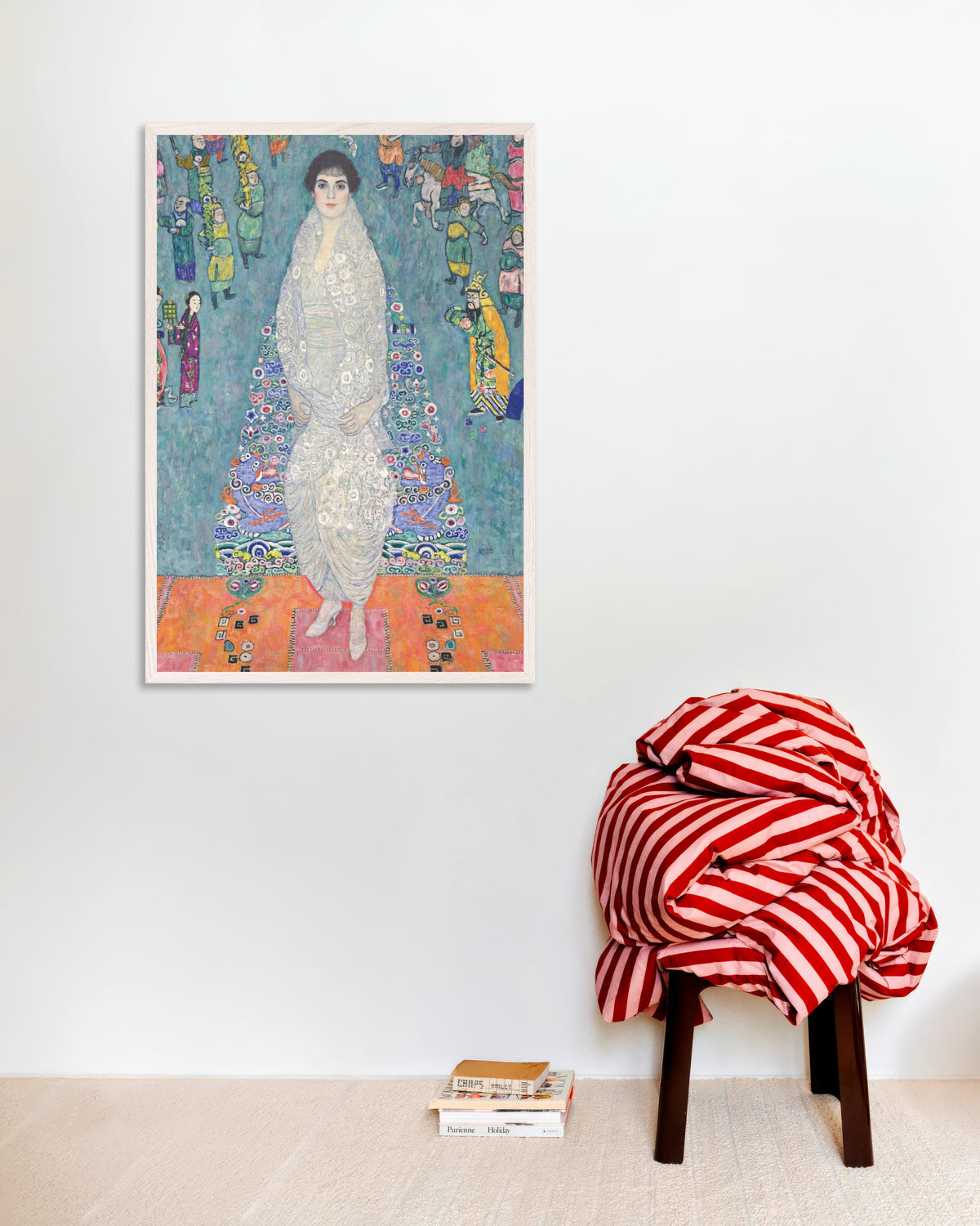 Affiche Portrait d'Elisabeth Lederer (1914–1916) de Gustav Klimt, avec un cadre en bois blanc