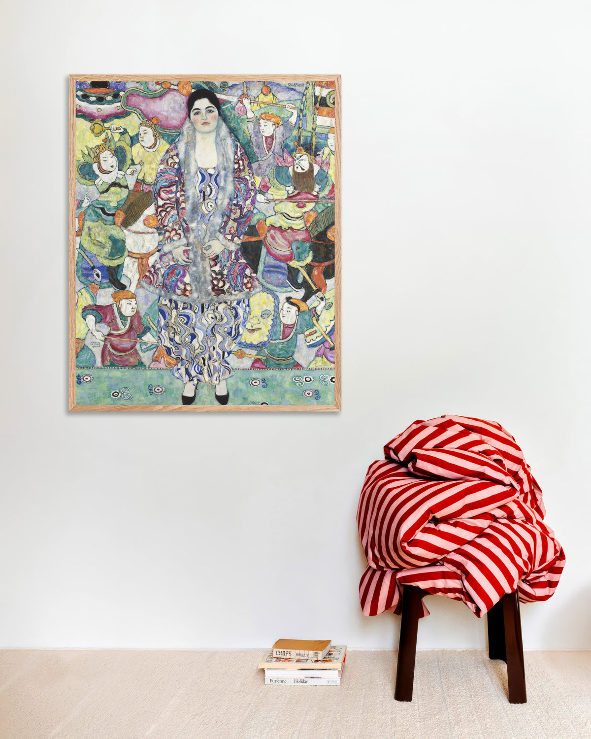 Poster Portrait de Friederike Maria Beer (1916) de Gustav Klimt, avec un cadre en bois naturel