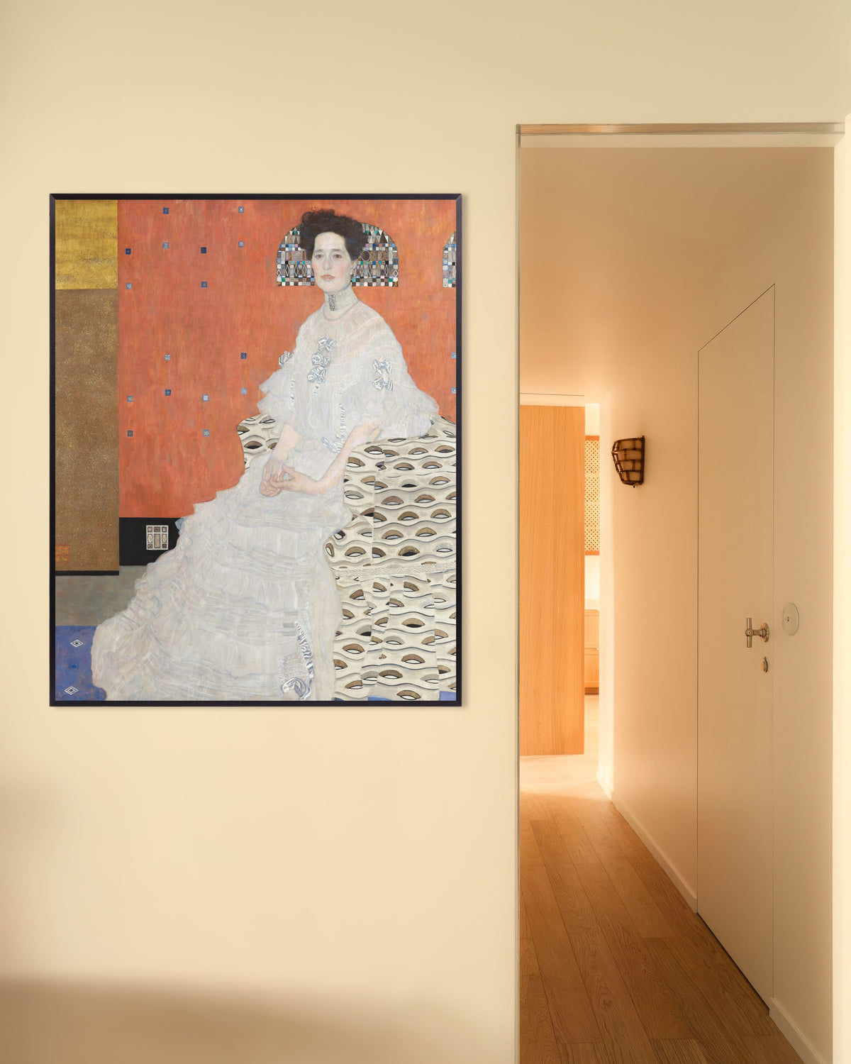 Affiche Portrait de Fritza Riedler (1906) de Gustav Klimt, avec un cadre en métal