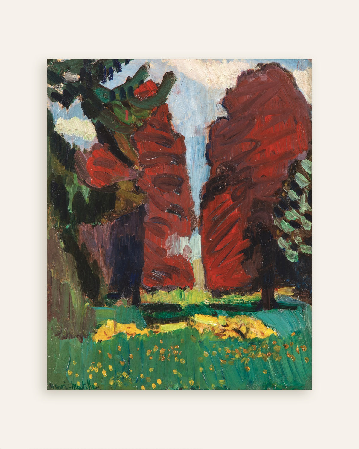 Poster de Les Hêtres pourpres (1901) de Henri Matisse, vignette