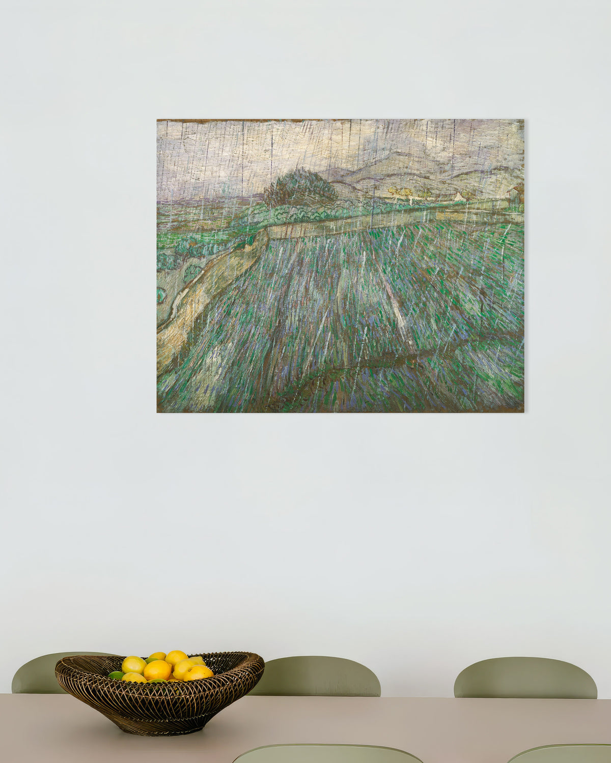 Poster La Pluie (1889) de Vincent van Gogh
