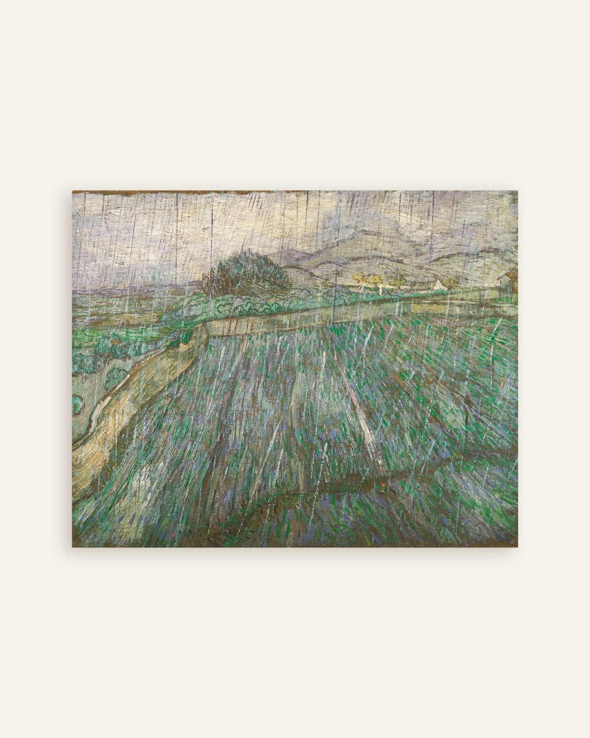 Vignette du poster La Pluie (1889) de Vincent van Gogh