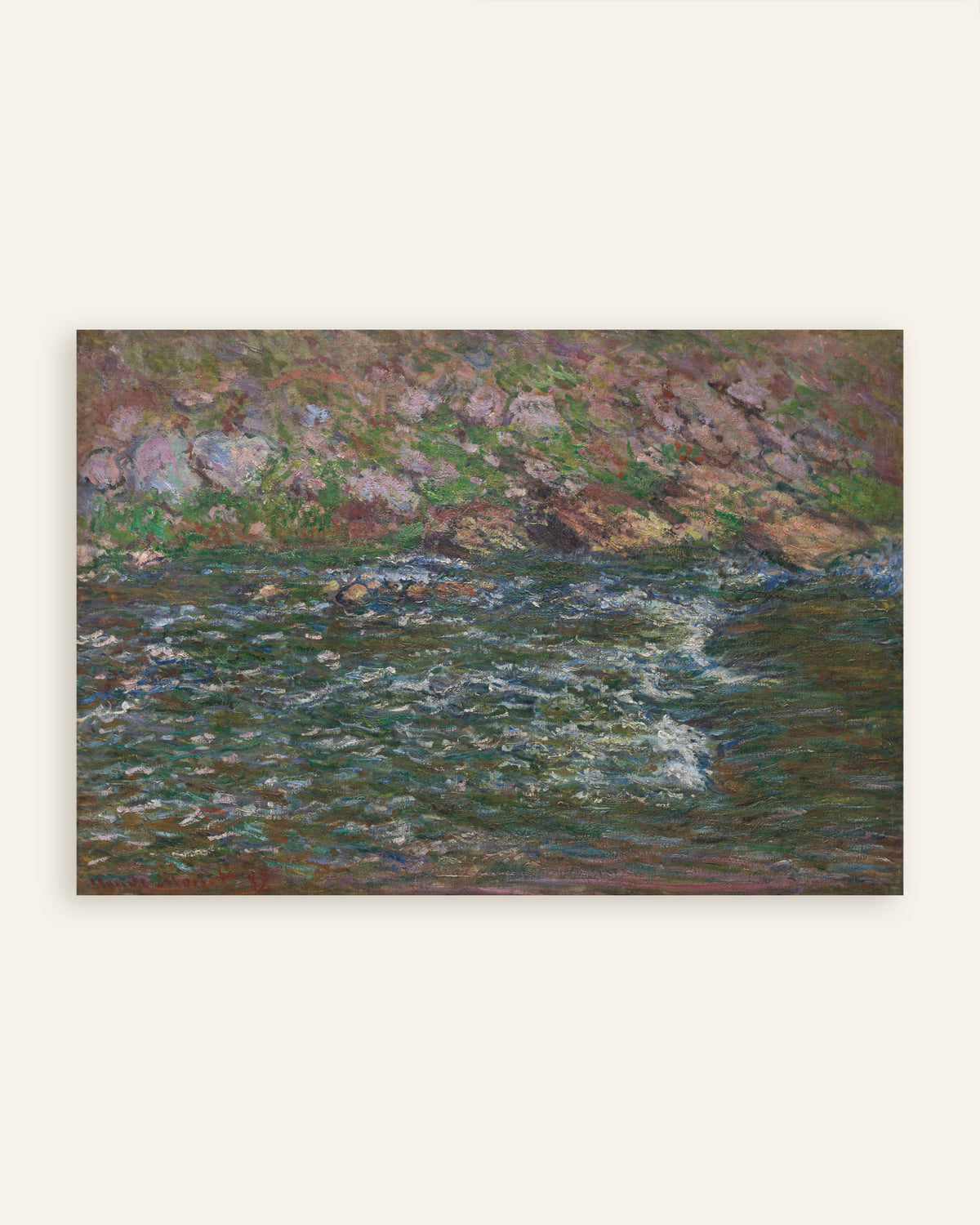 Affiche Rapides sur la Petite Creuse à Fresselines (1889) de Claude Monet, miniature