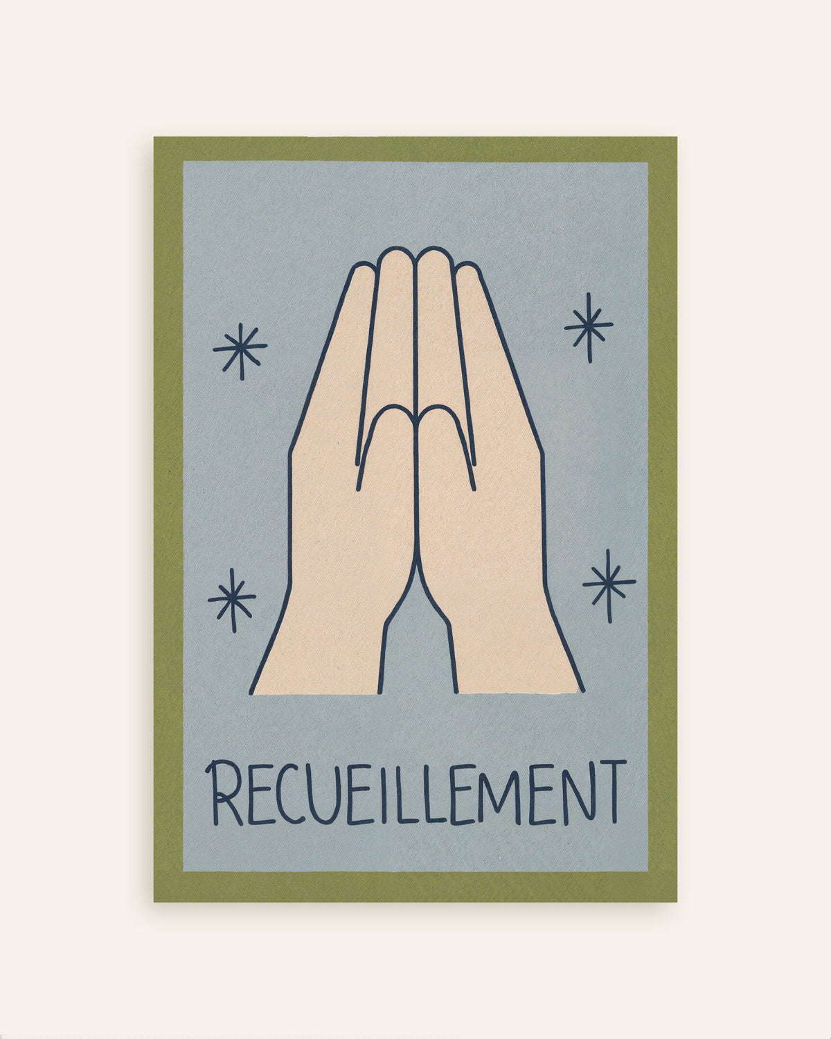 Poster « Recueillement - Art minimaliste au trait », vignette