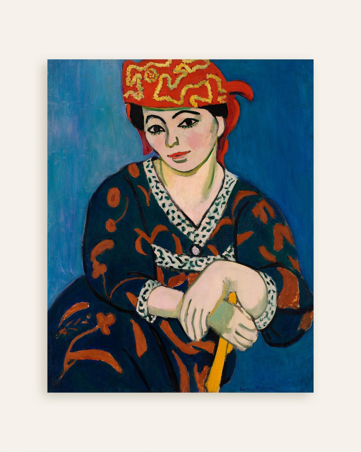 Poster de Coiffe madras rouge vif (1907) par Henri Matisse, vignette