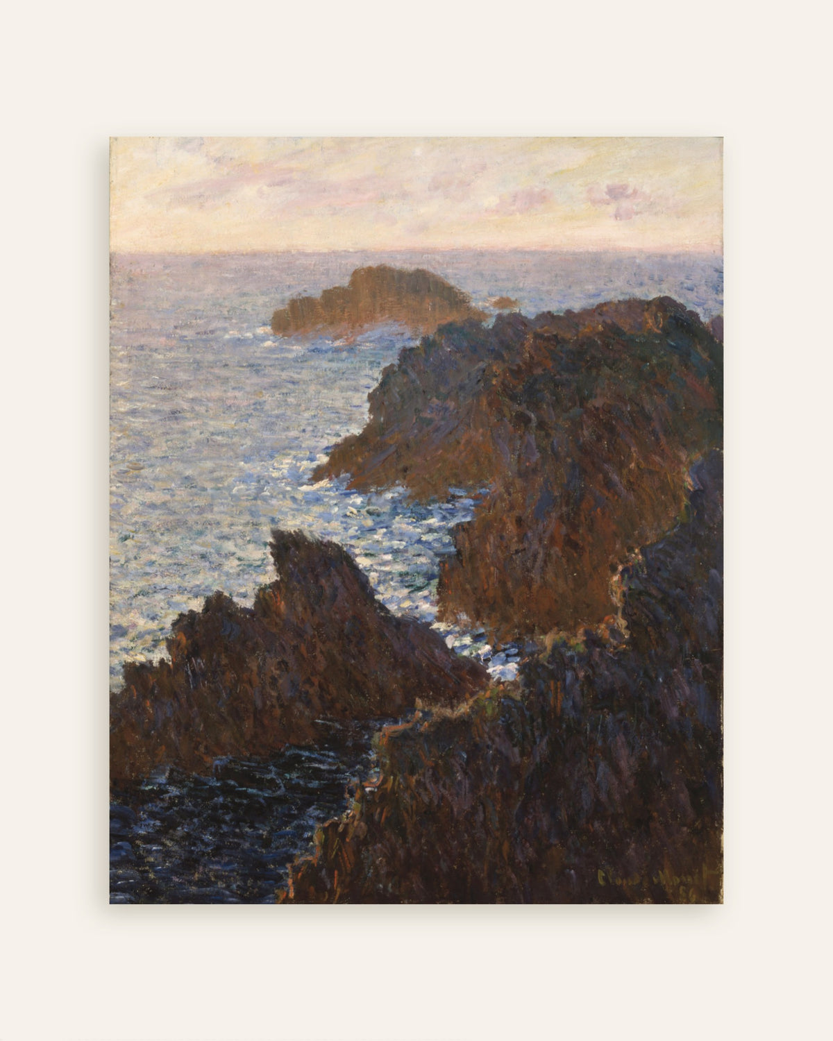 Affiche Rochers à Belle-Île, Port-Domois (1886) de Claude Monet, miniature