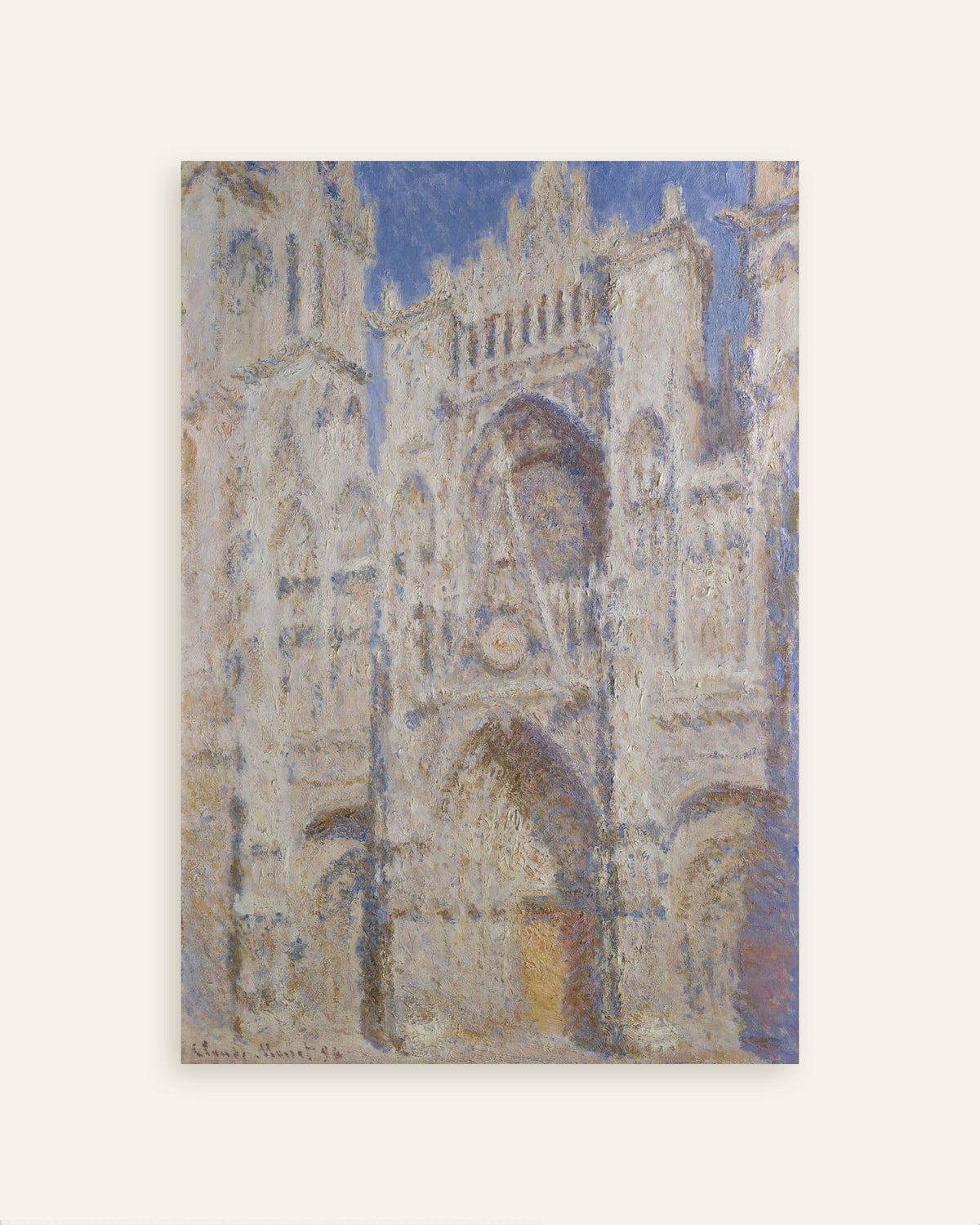 Affiche La Cathédrale de Rouen, le portail, plein soleil (1894) de Claude Monet, miniature