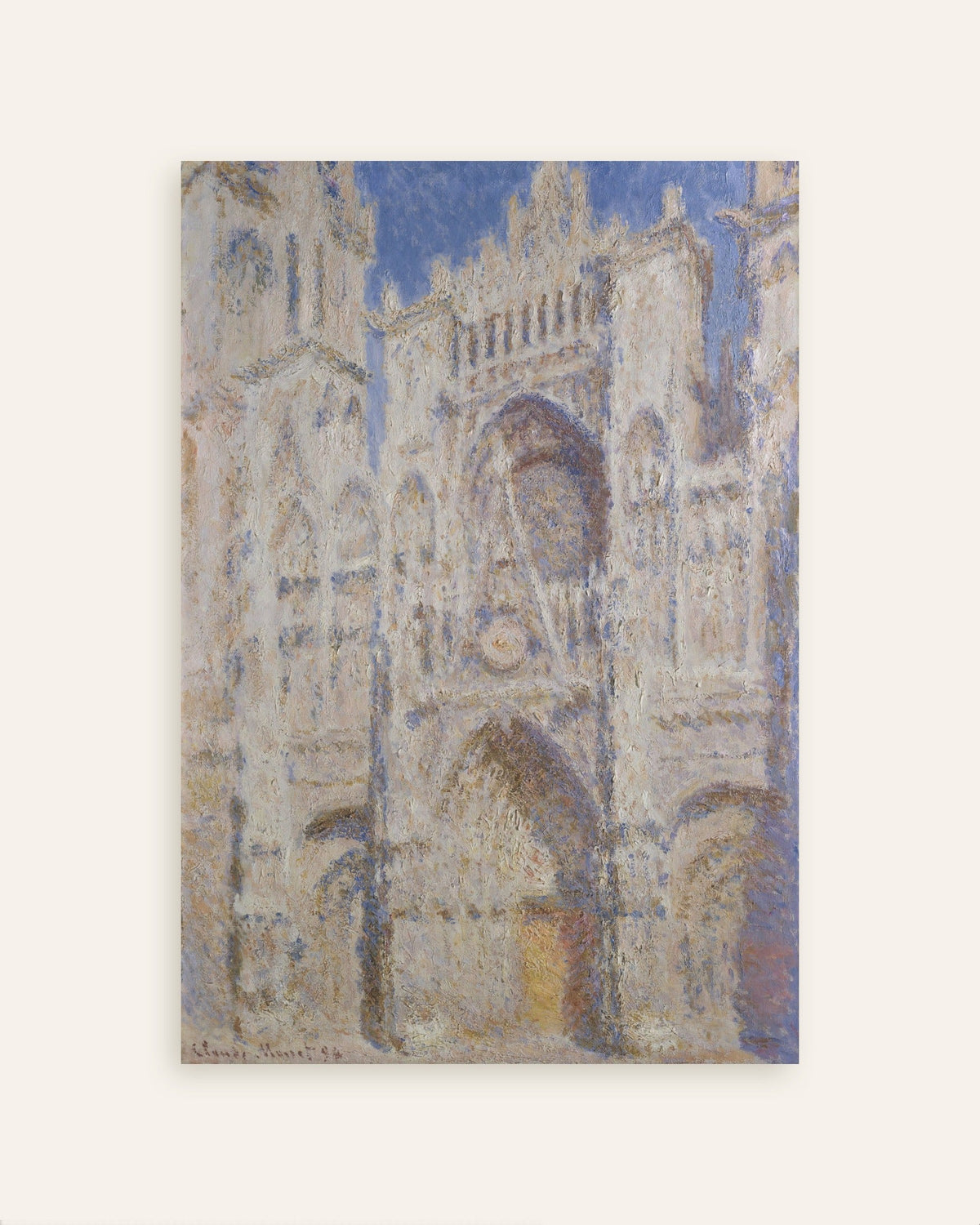 Affiche La Cathédrale de Rouen, le portail, plein soleil (1894) de Claude Monet, miniature