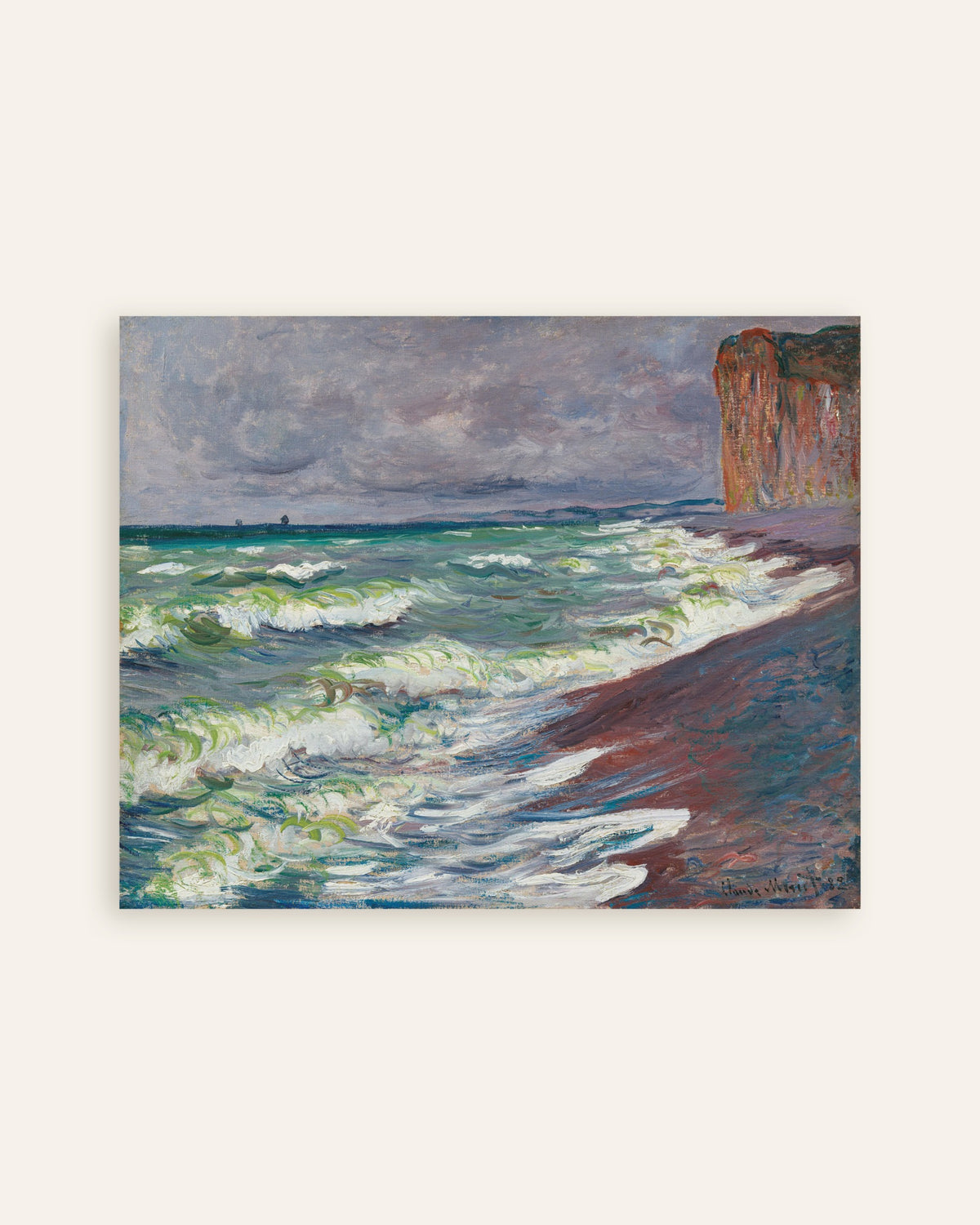 Affiche Mer agitée à Pourville (1882) de Claude Monet, miniature