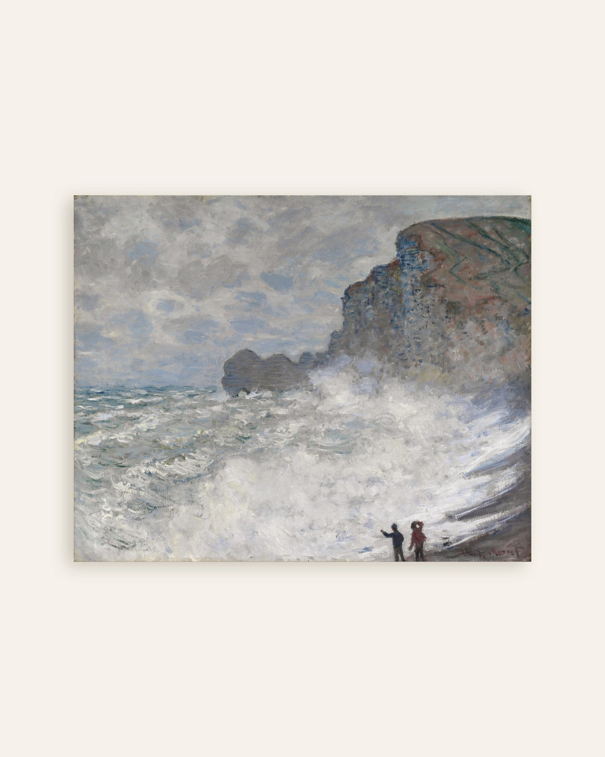 Affiche Gros temps à Étretat (1883) de Claude Monet, miniature