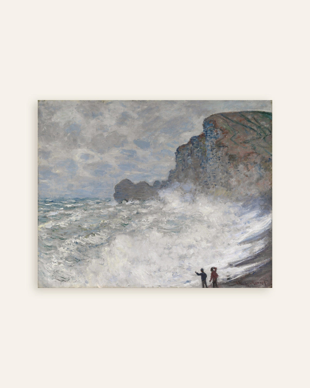 Affiche Gros temps à Étretat (1883) de Claude Monet, miniature