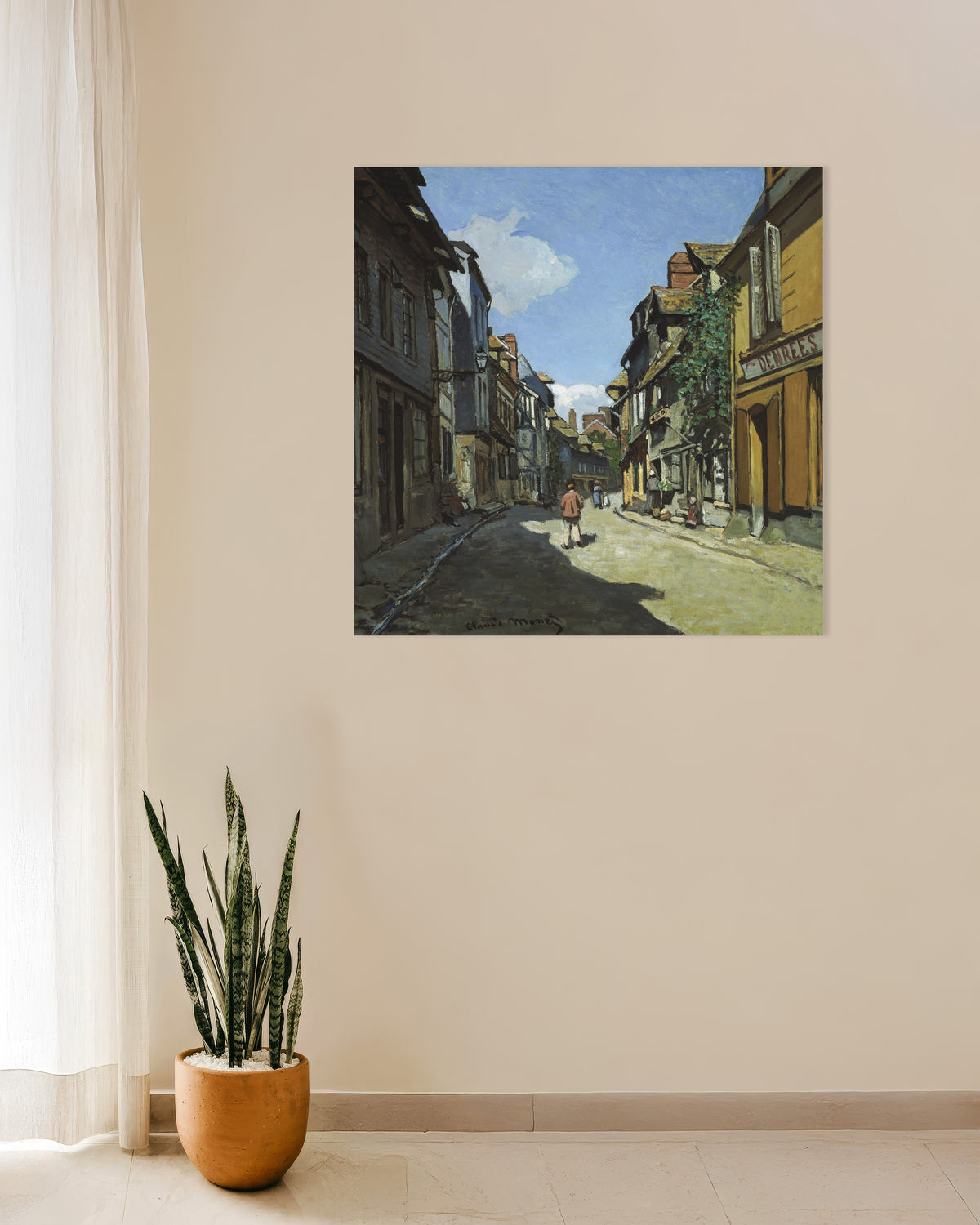 Affiche La Rue de la Bavole à Honfleur (1864) de Claude Monet