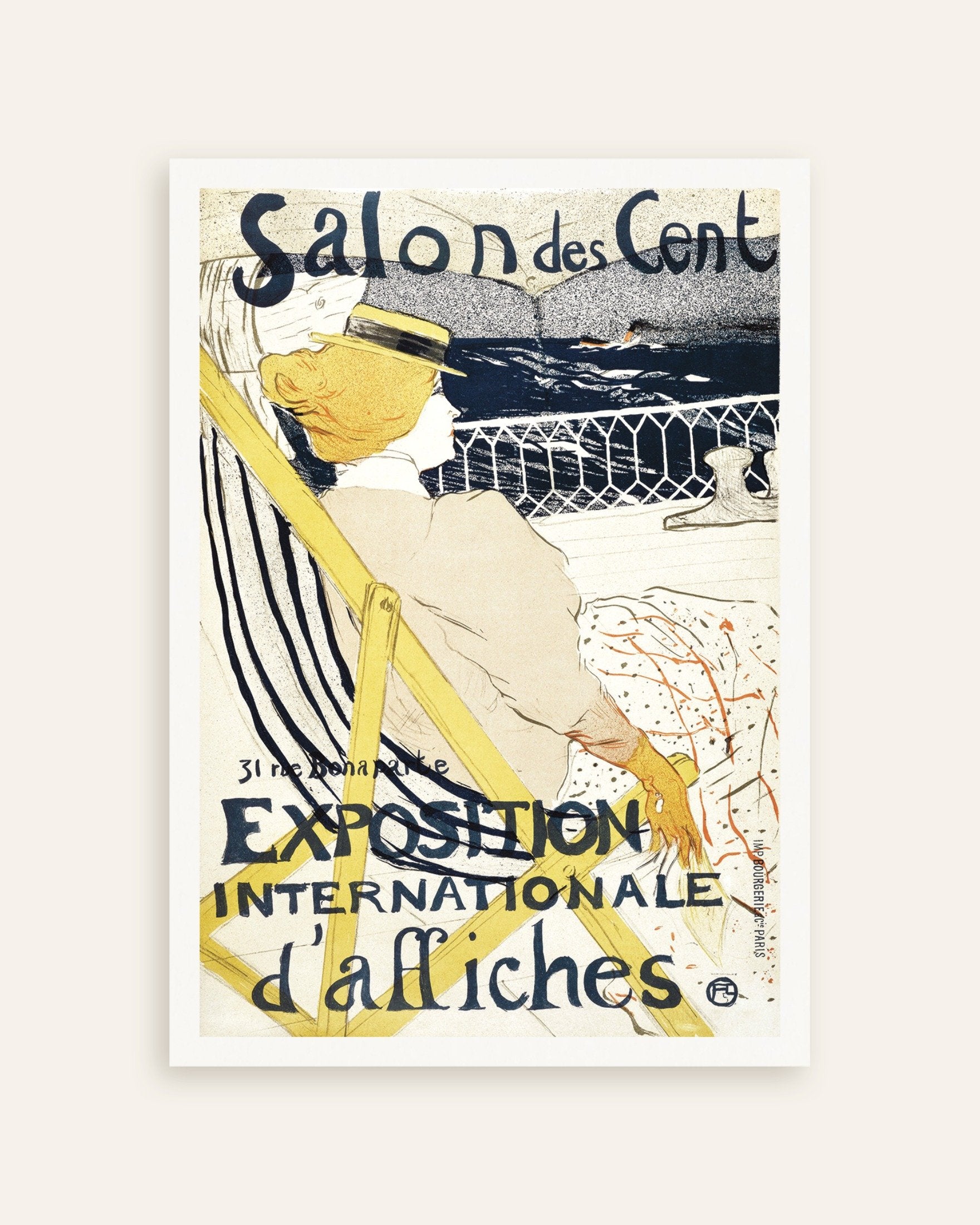 Poster of Salon des Cent, poster (1896) by Henri de Toulouse-Lautrec, thumbnail