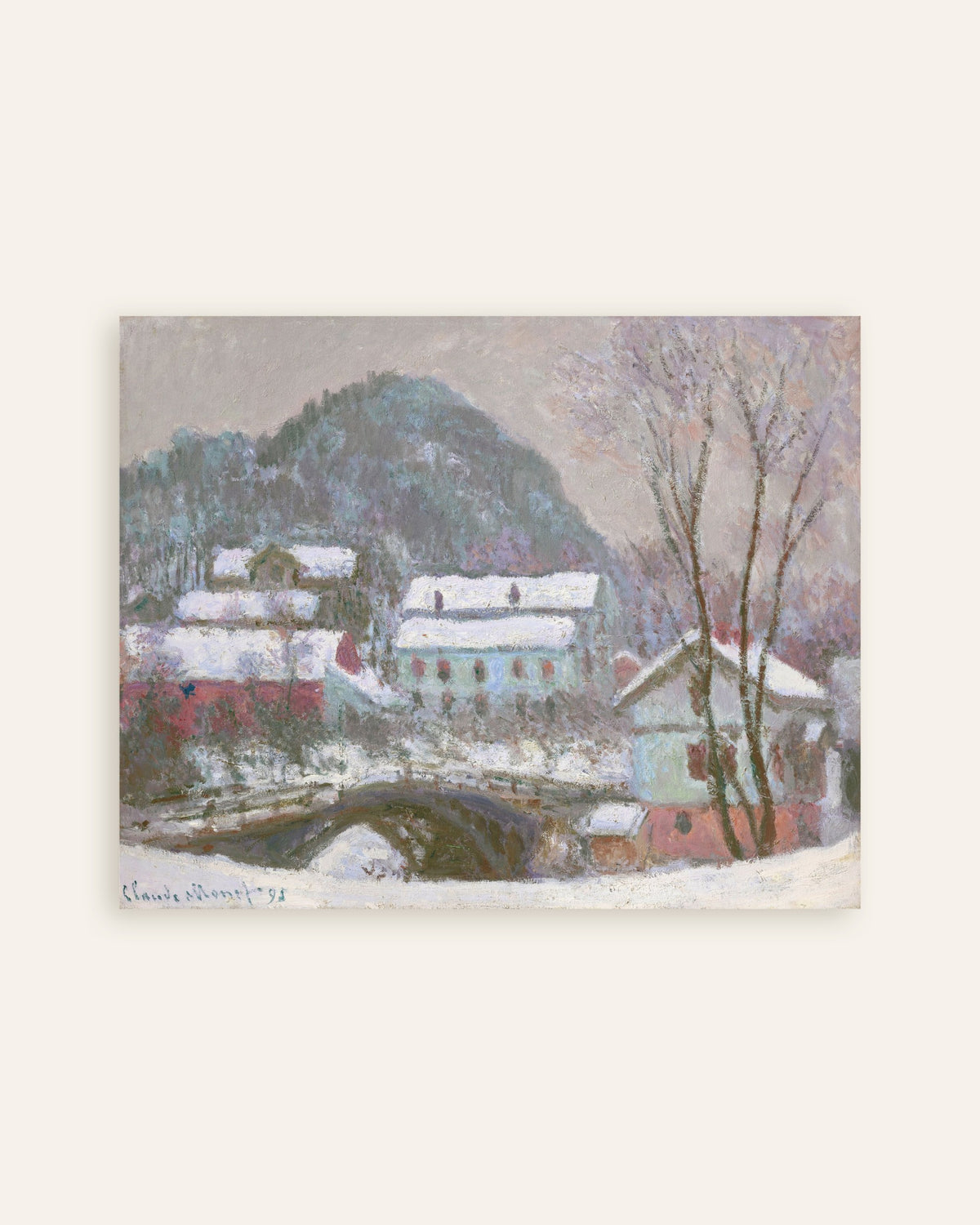 Affiche Sandviken, Norvège, effet de neige (1895) de Claude Monet, miniature