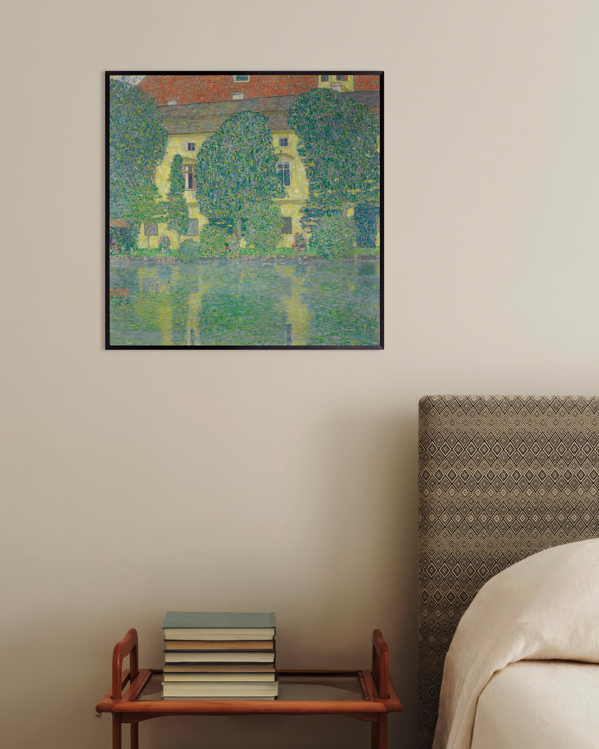 Poster Schloss Kammer au bord de l’Attersee III (1910) de Gustav Klimt, avec cadre en métal
