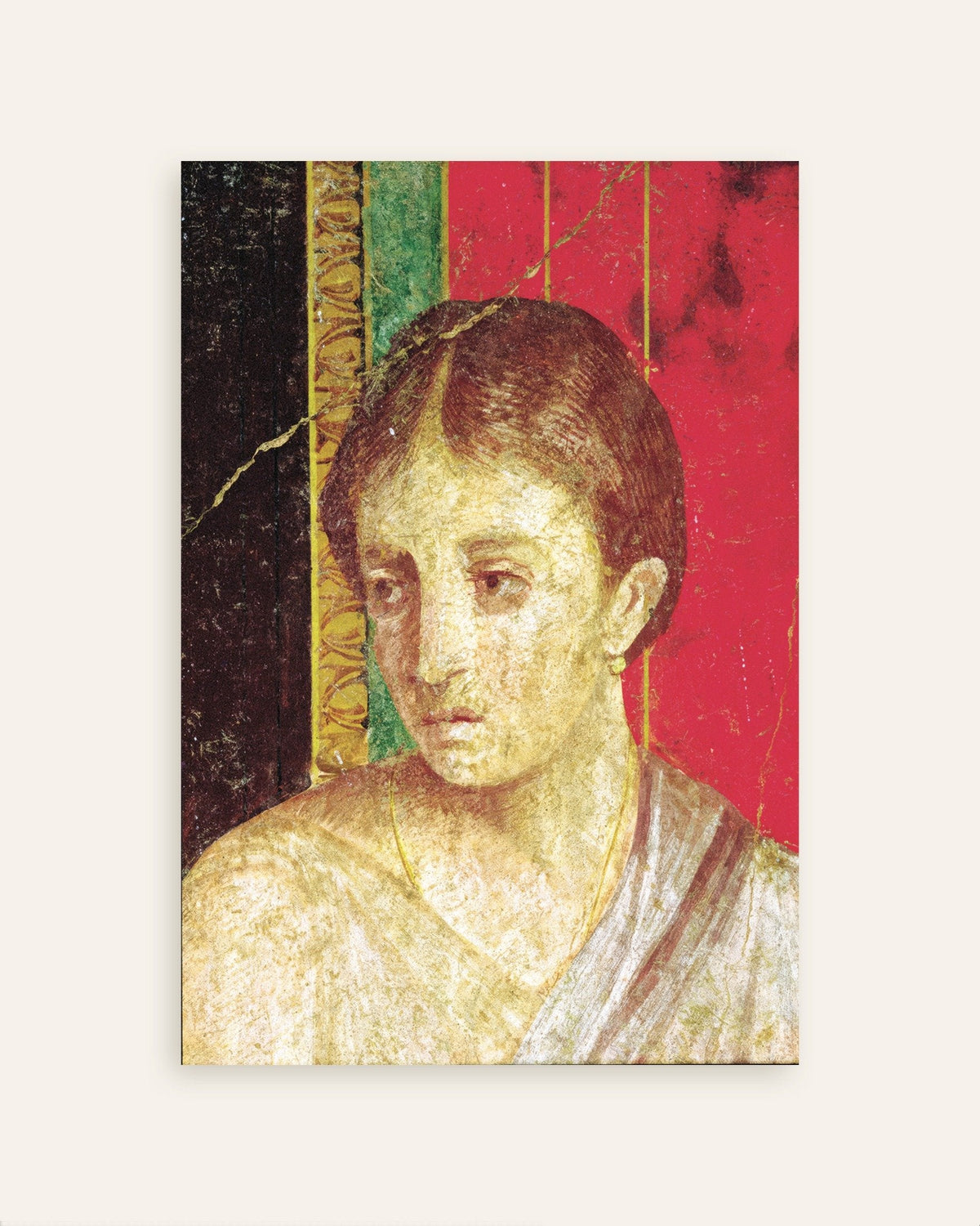 Affiche du détail de fresque de la mère assise, Villa des Mystères