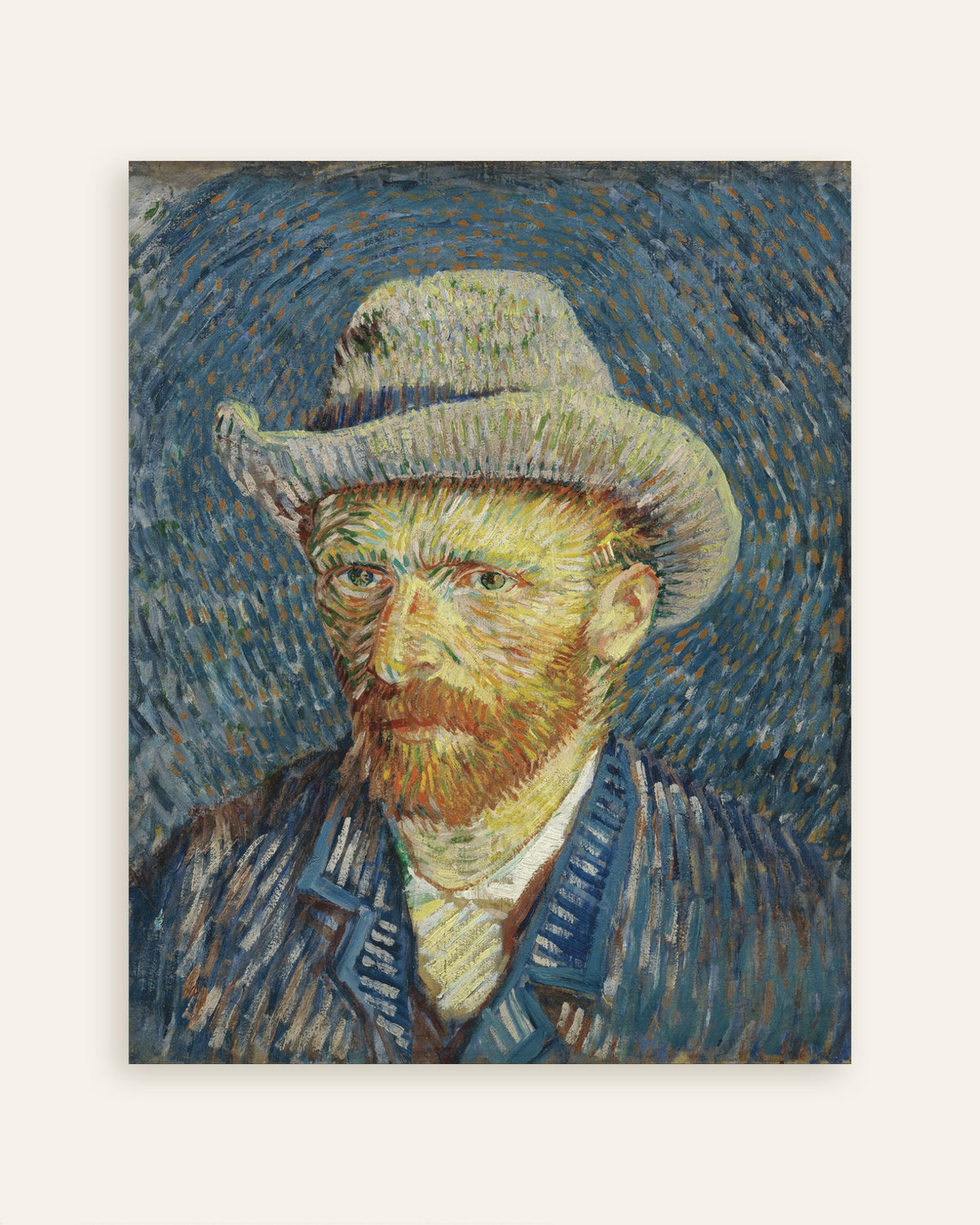 Poster de Autoportrait au chapeau de feutre gris (1887) de Vincent van Gogh, en vignette
