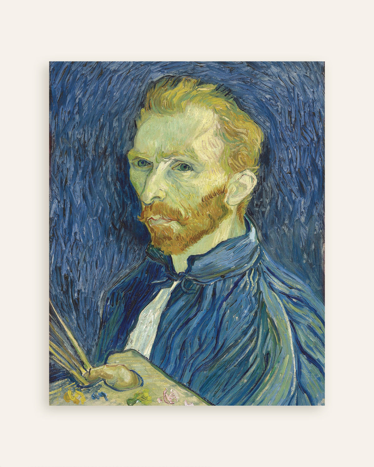 Poster de Autoportrait au chevalet (1889) de Vincent van Gogh, vignette