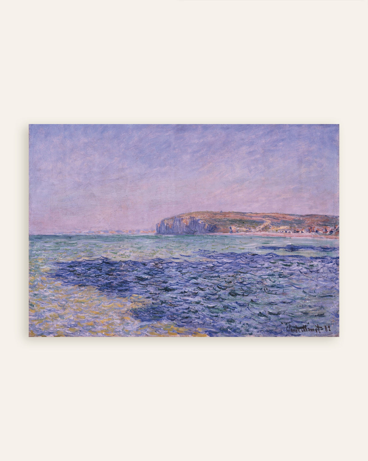 Affiche Ombres sur la mer, falaises de Pourville (1882) de Claude Monet, miniature