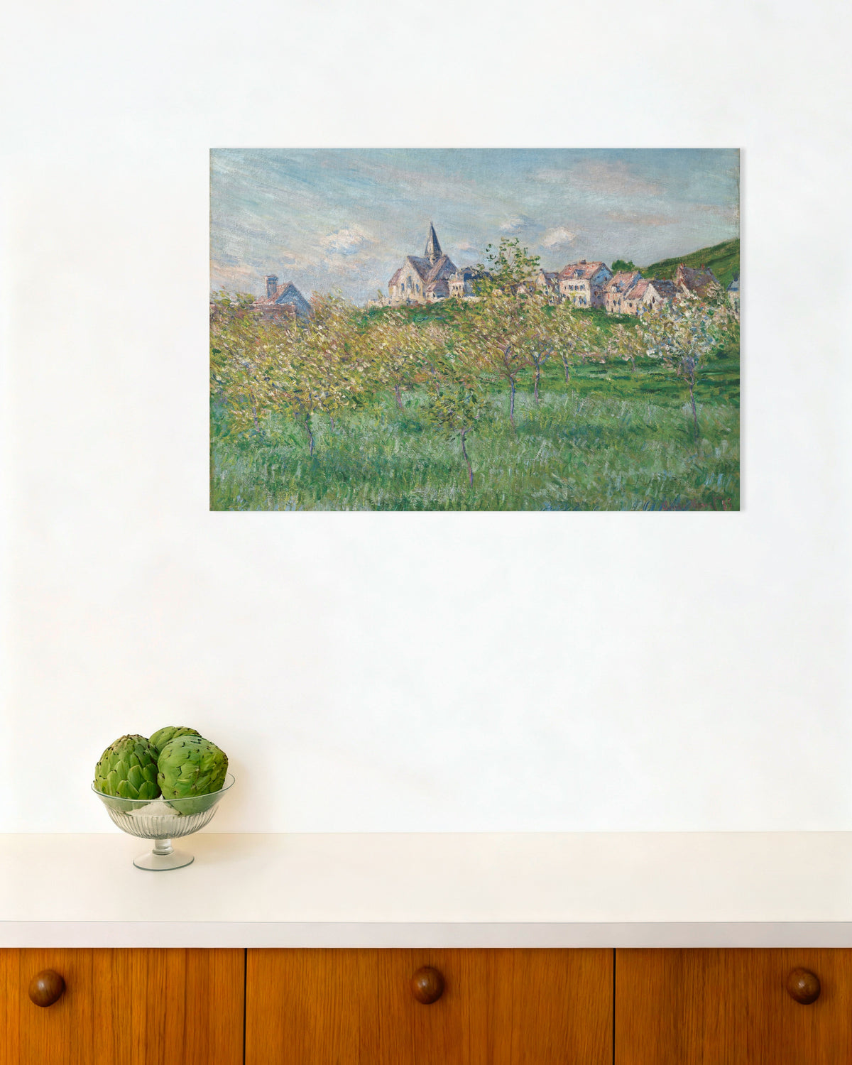 Affiche Printemps à Giverny, effet d'après-midi (1885) de Claude Monet