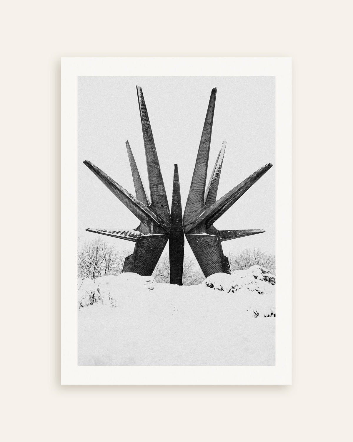 Affiche « Monument étoilé dans la neige », vignette