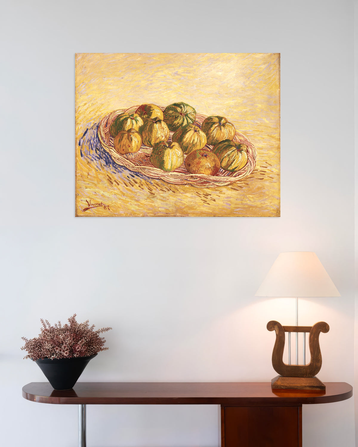 Poster de Nature morte avec corbeille de pommes (1887) de Vincent van Gogh
