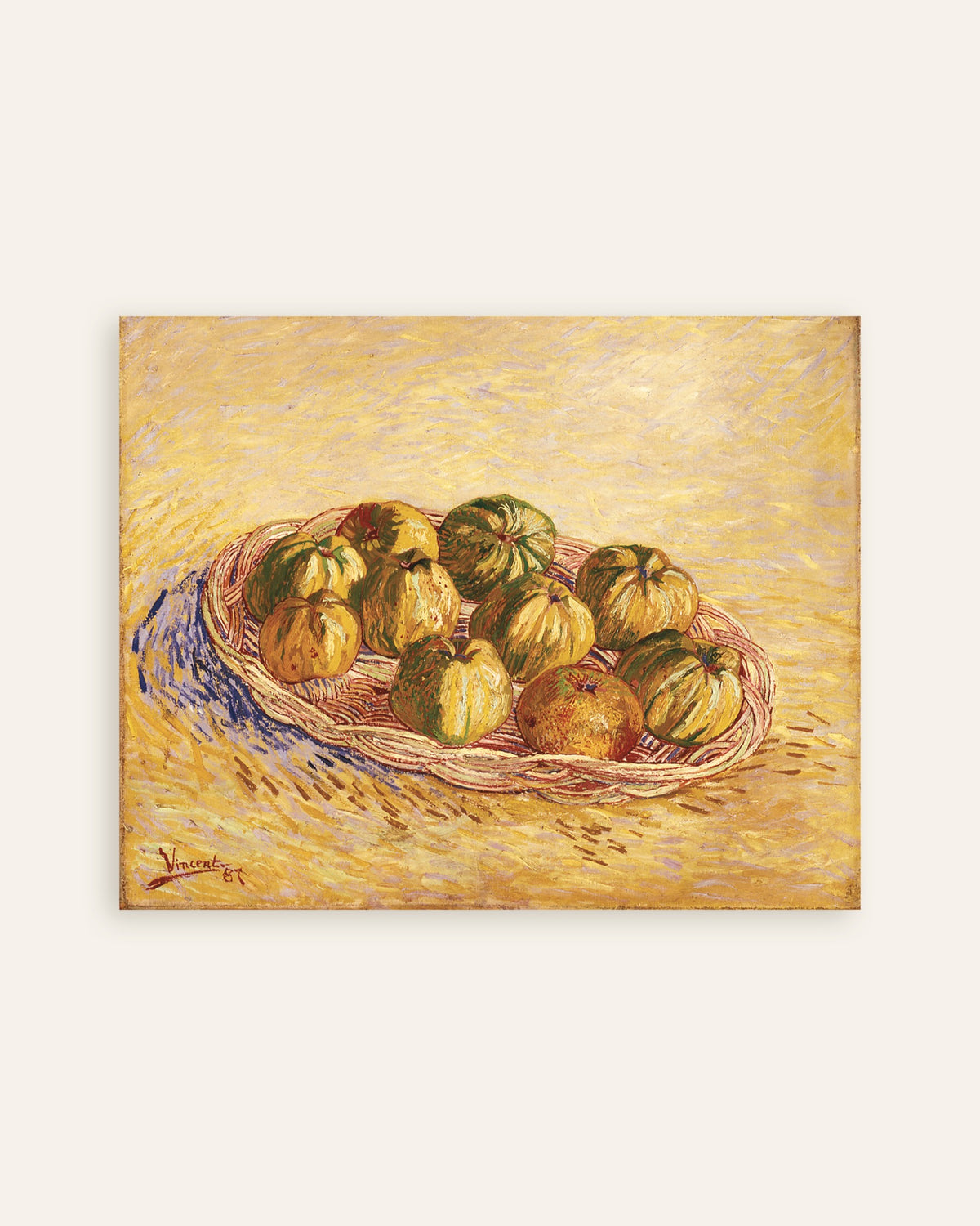 Poster de Nature morte avec corbeille de pommes (1887) de Vincent van Gogh, vignette