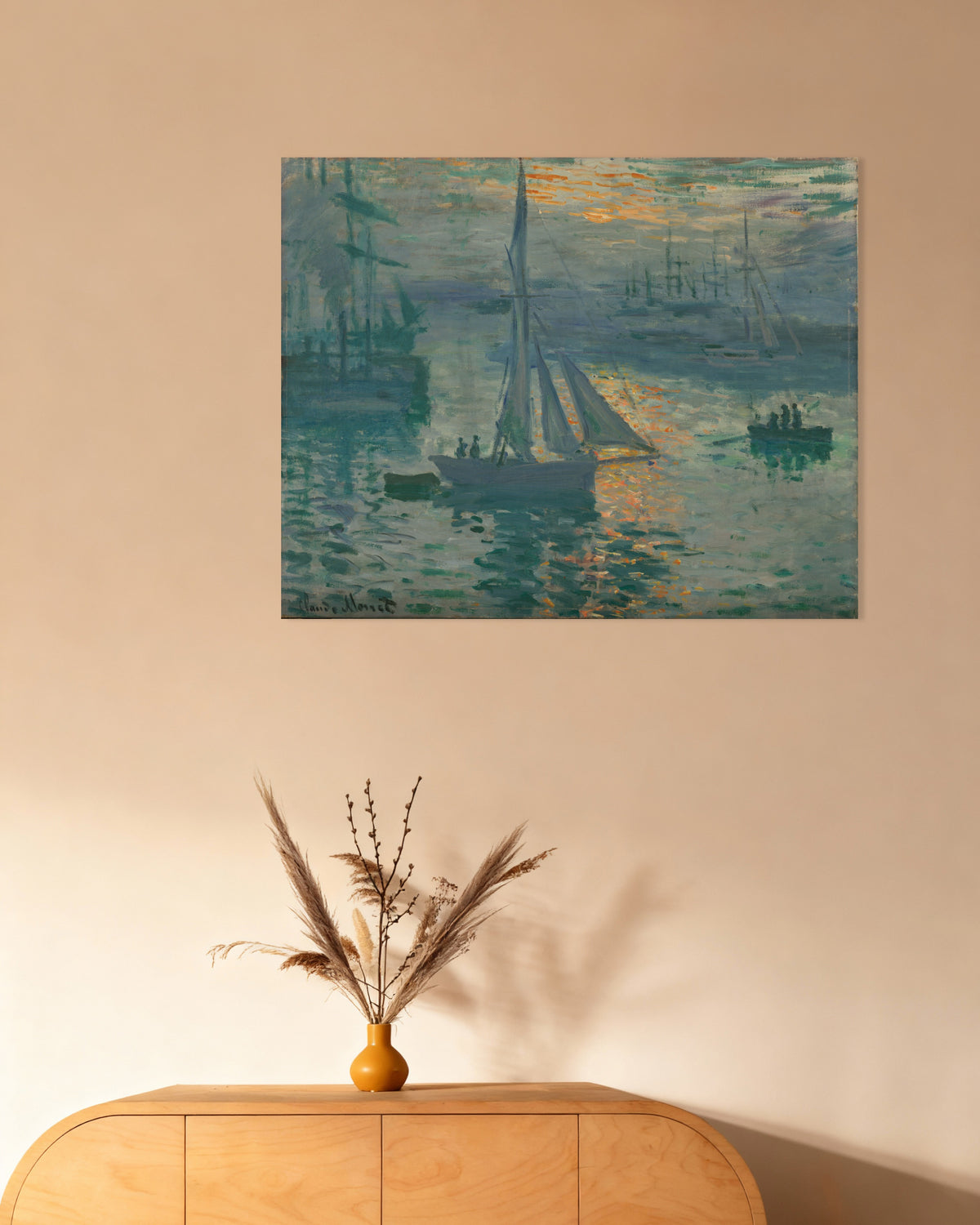 Affiche Soleil levant, marine (1873) de Claude Monet