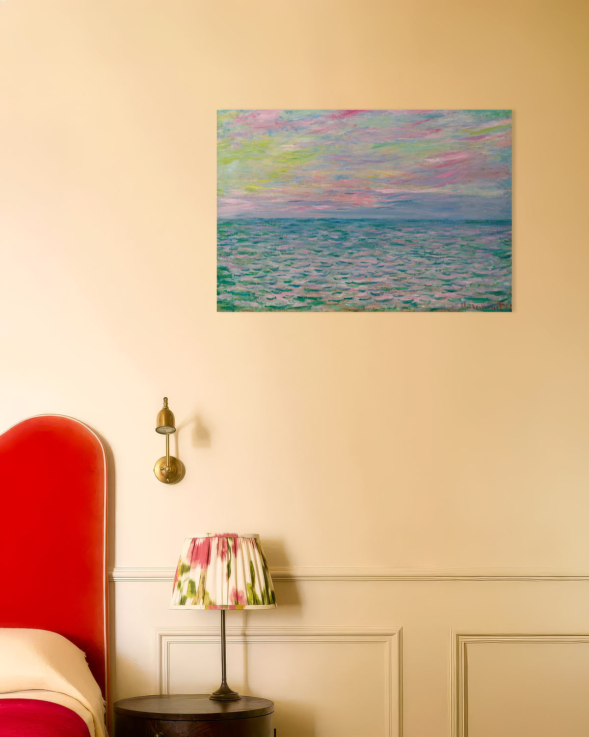 Affiche Coucher de soleil à Pourville, pleine mer (1882) de Claude Monet