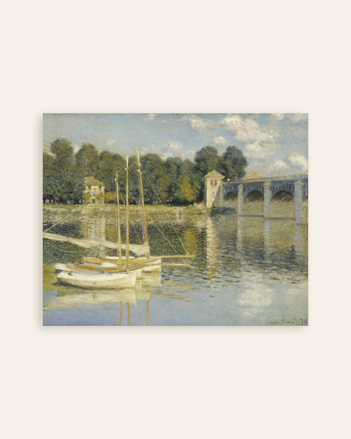 Affiche Le Pont d'Argenteuil (1874) de Claude Monet, miniature