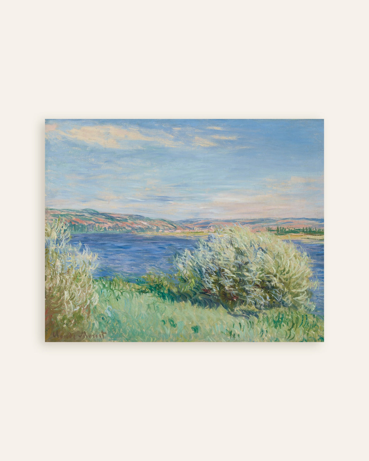 Affiche Les Bords de la Seine près de Vétheuil (1881) de Claude Monet, miniature