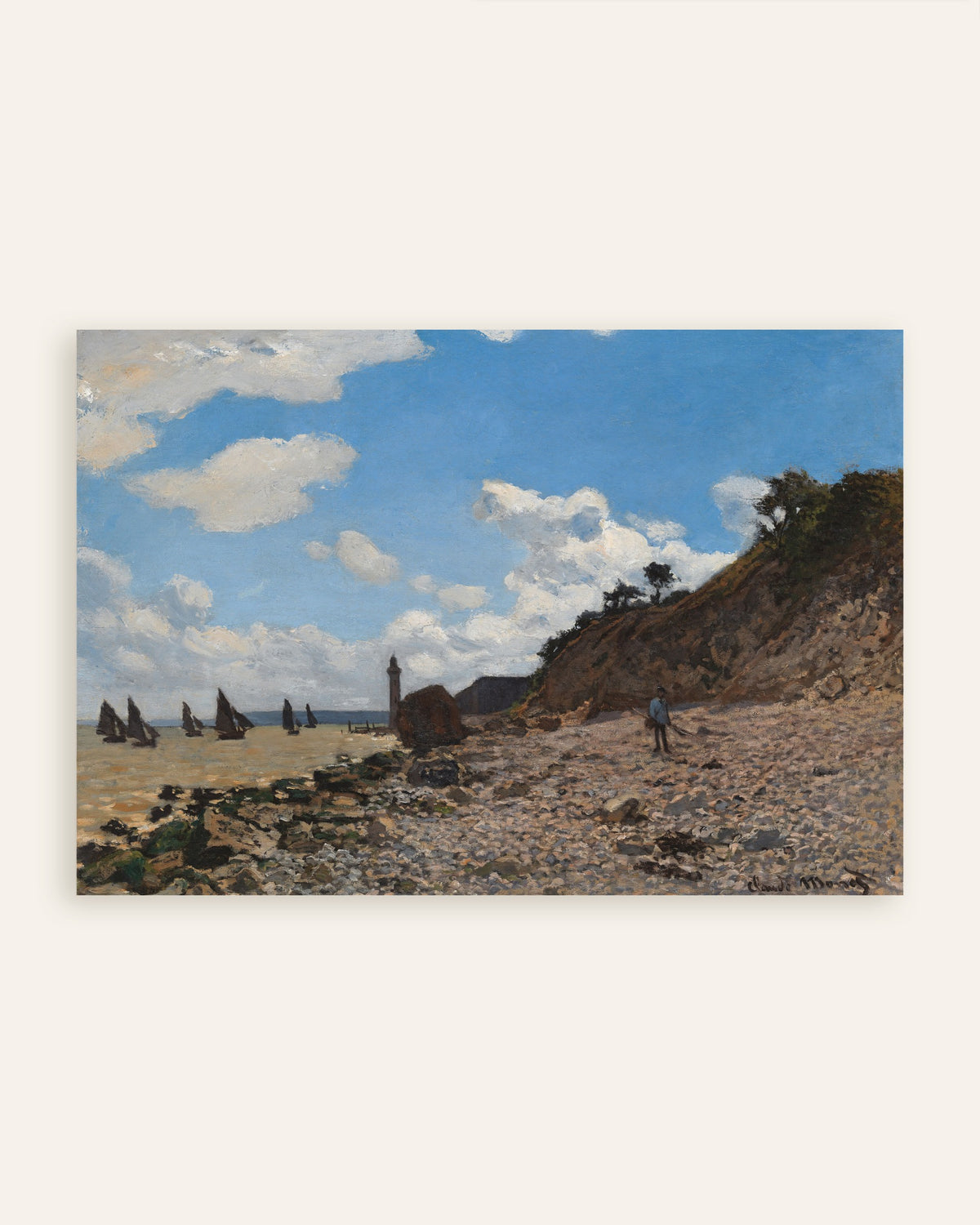 Affiche La Plage de Honfleur (1864–1866) de Claude Monet, miniature