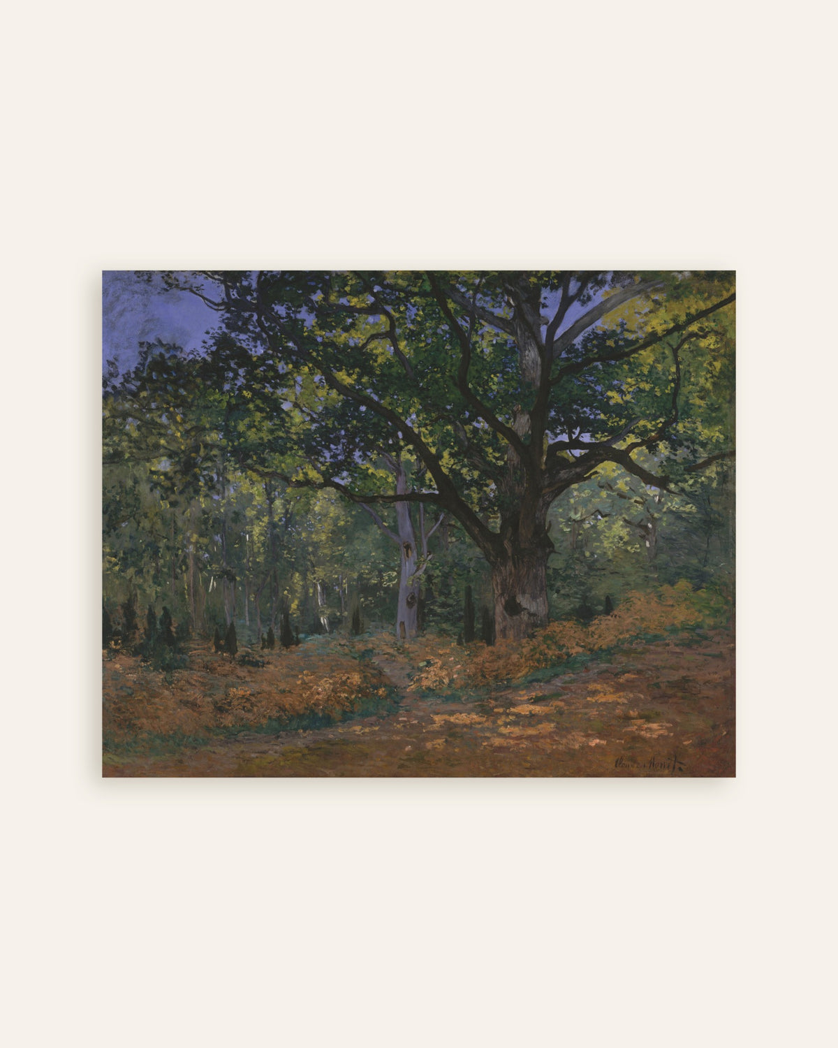Affiche Le Chêne de Bodmer, forêt de Fontainebleau (1865) de Claude Monet, miniature