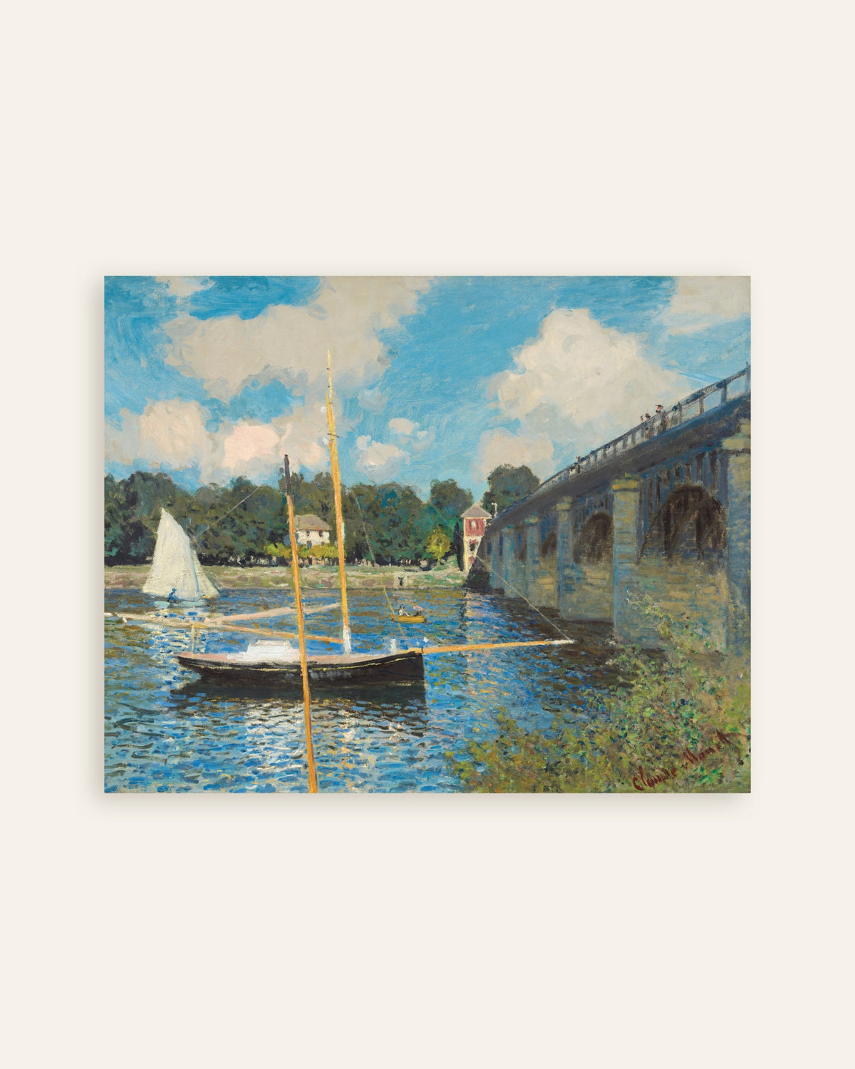 Affiche Le Pont à Argenteuil (1874) de Claude Monet, miniature