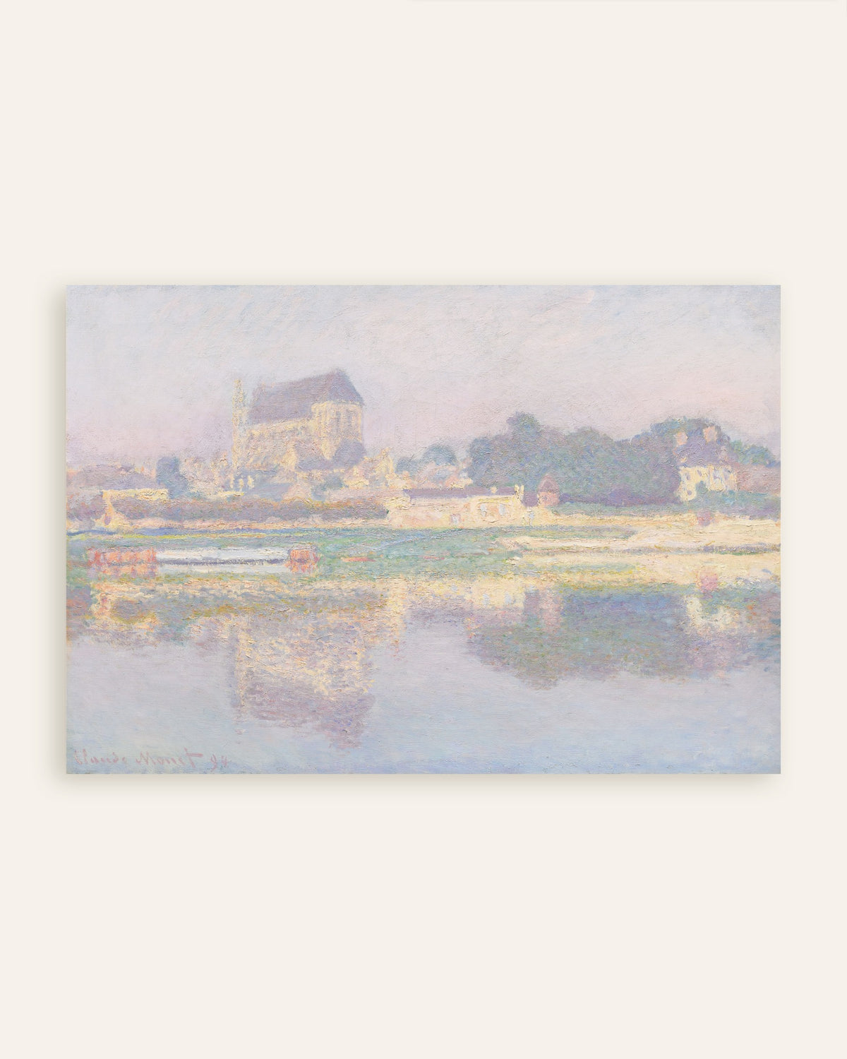 Affiche L'Église de Vernon, soleil (1894) de Claude Monet, miniature